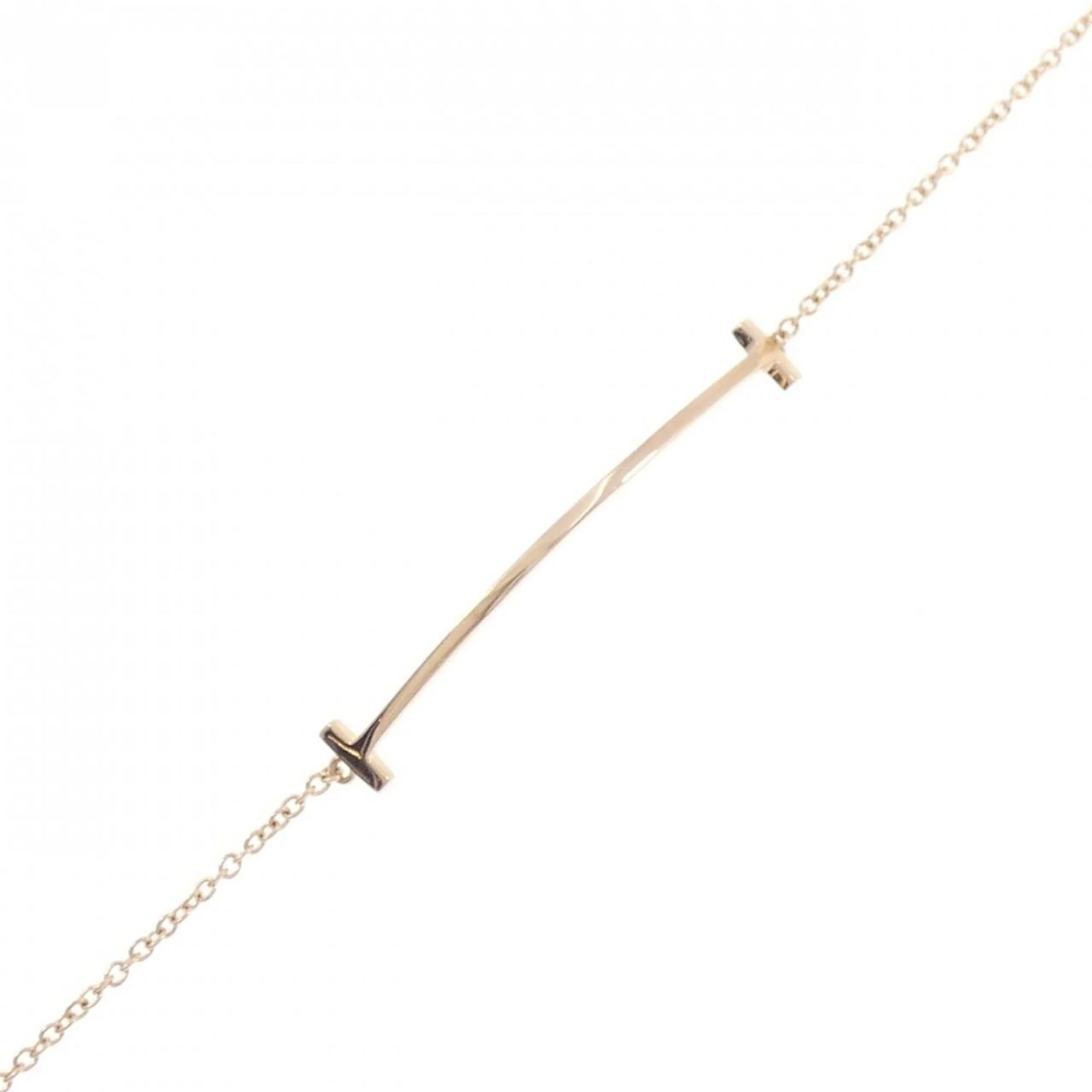T Smile Pendant Necklace 18K Rose Gold