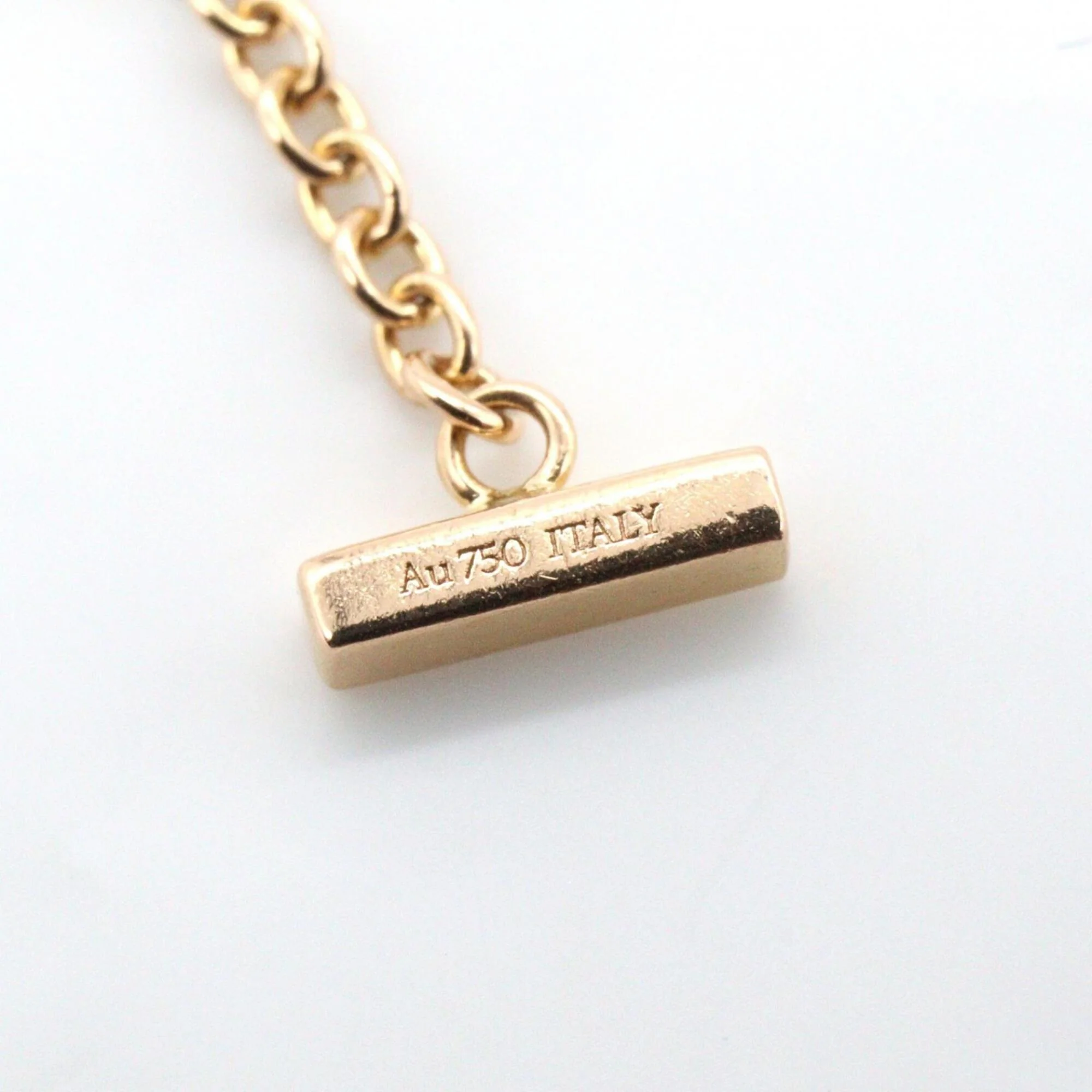 T Smile Pendant Necklace 18K Rose Gold with Diamonds - Image 5