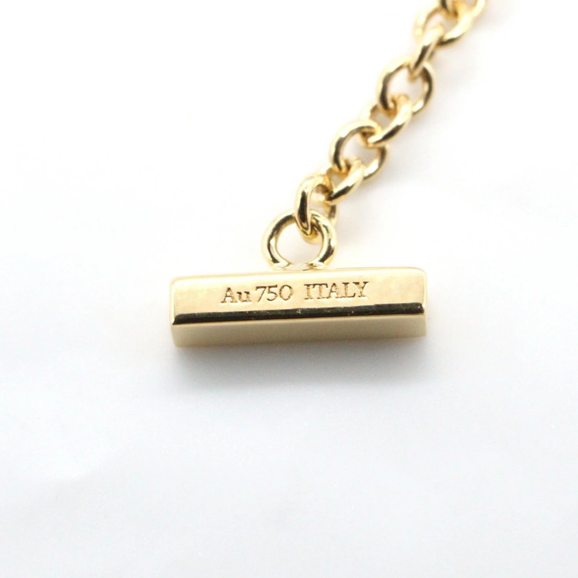 T Smile Pendant Necklace 18K Yellow Gold with Diamonds - Image 5