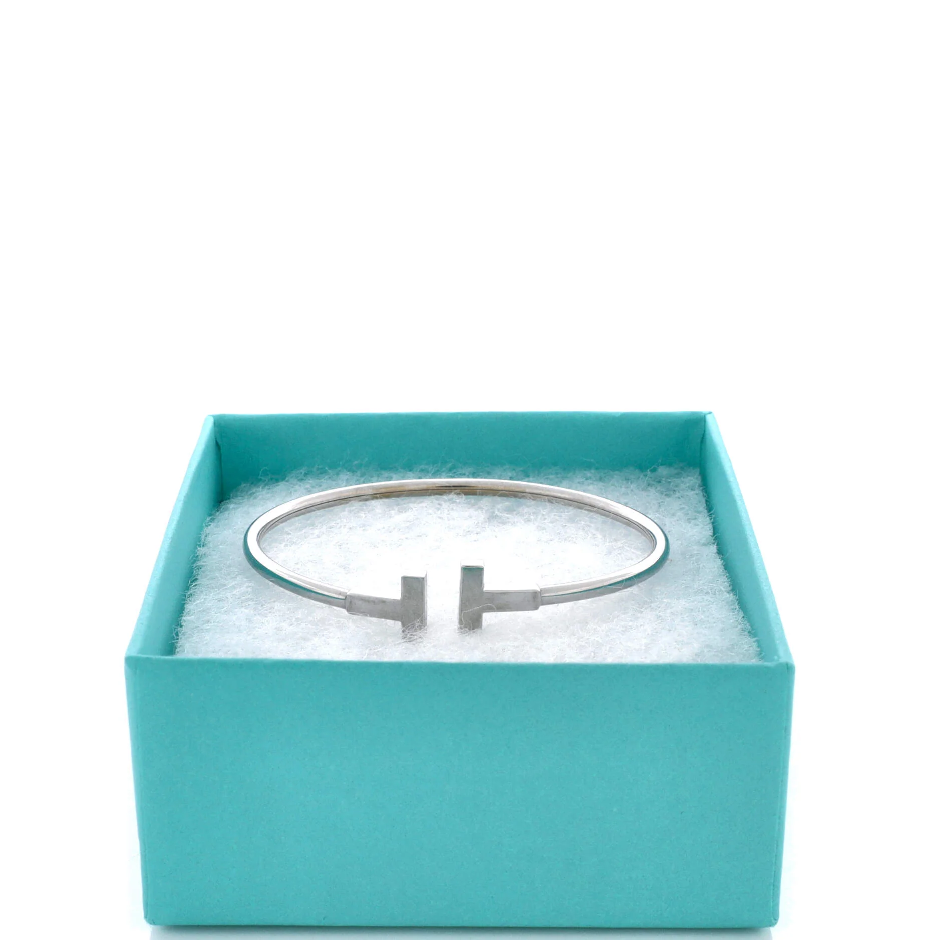 T Wire Bracelet 18K White Gold - Image 2