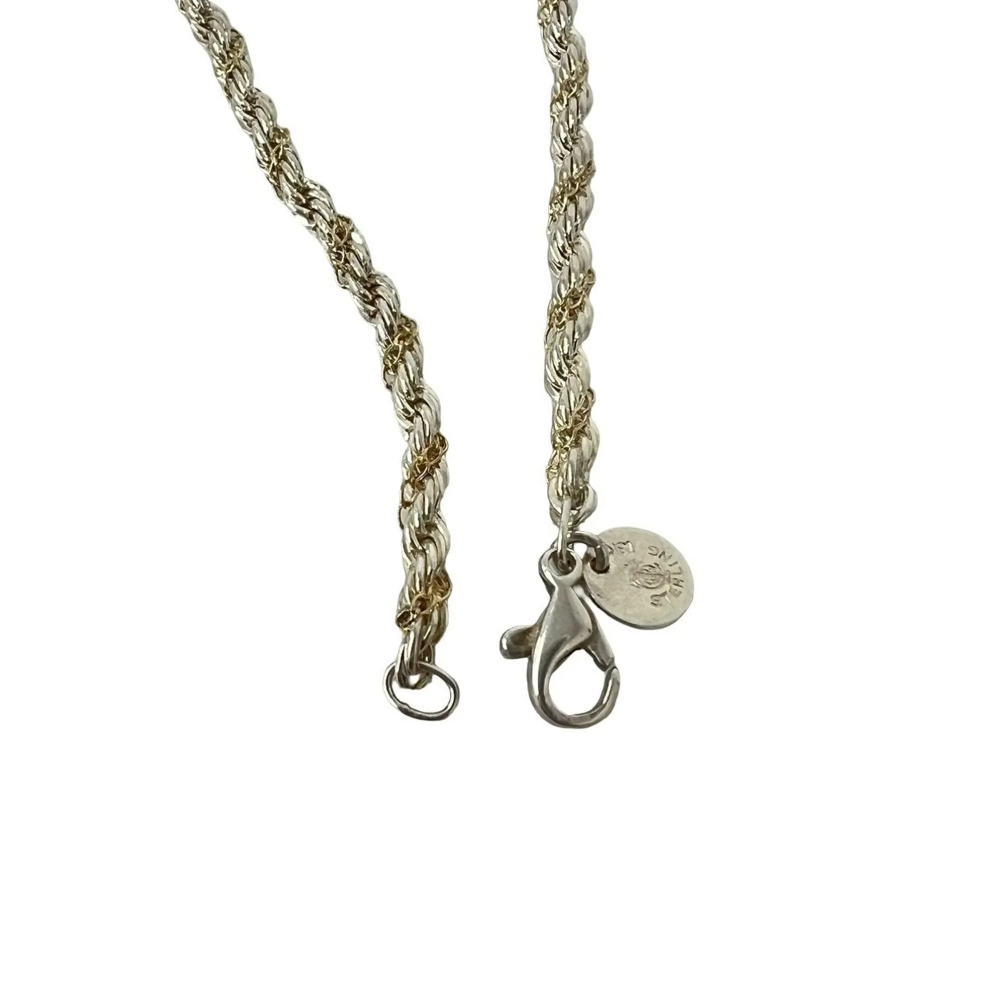 Twist Rope Bracelet Sterling Silver and 18K Yellow Gold - Image 4