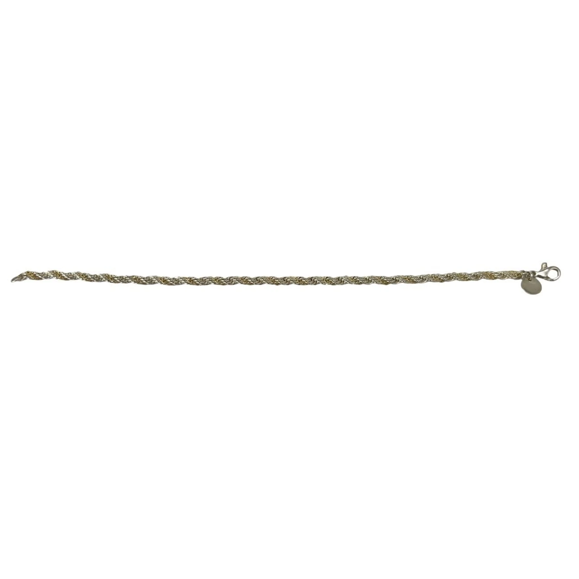 Twist Rope Bracelet Sterling Silver and 18K Yellow Gold - Image 5