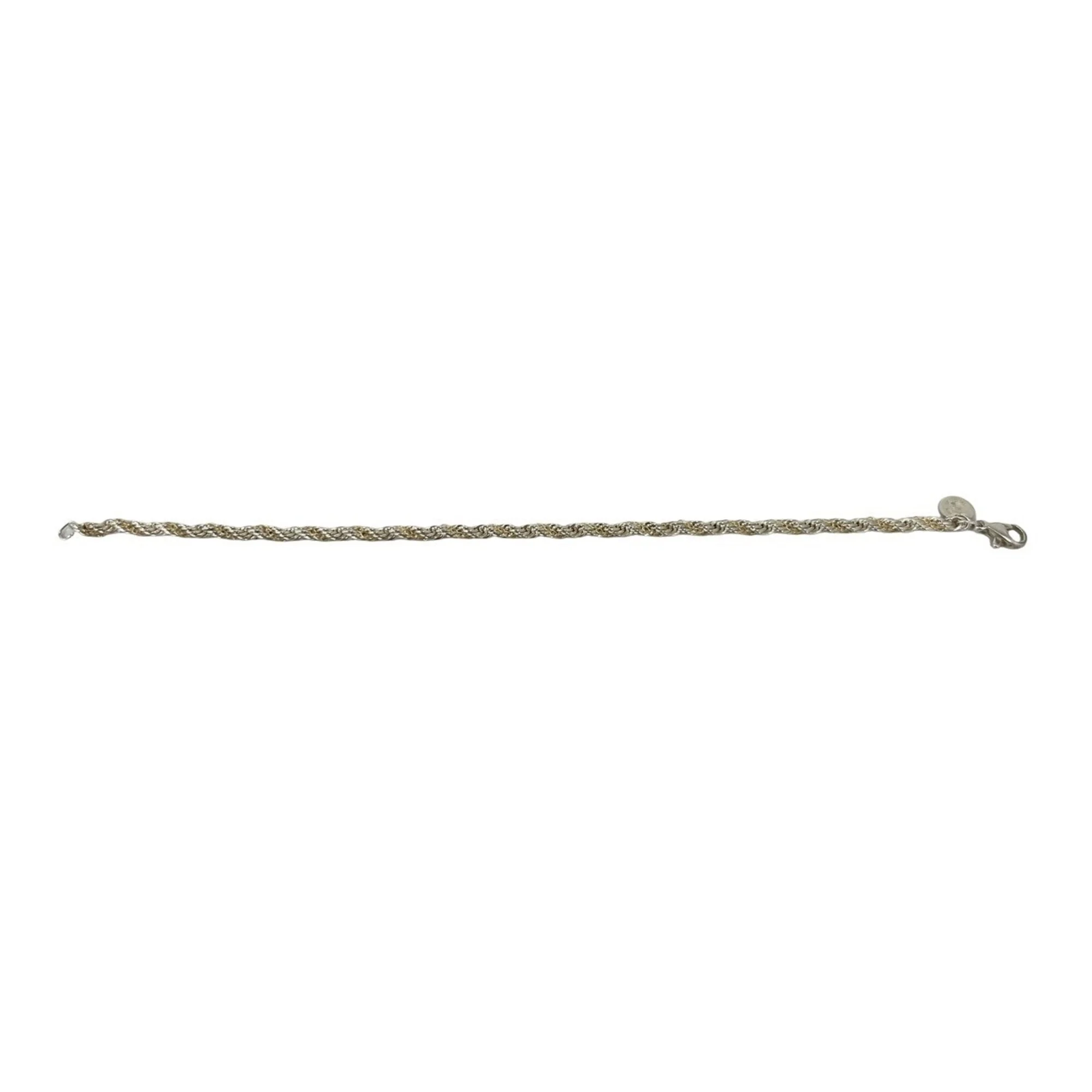 Twist Rope Bracelet Sterling Silver and 18K Yellow Gold - Image 6