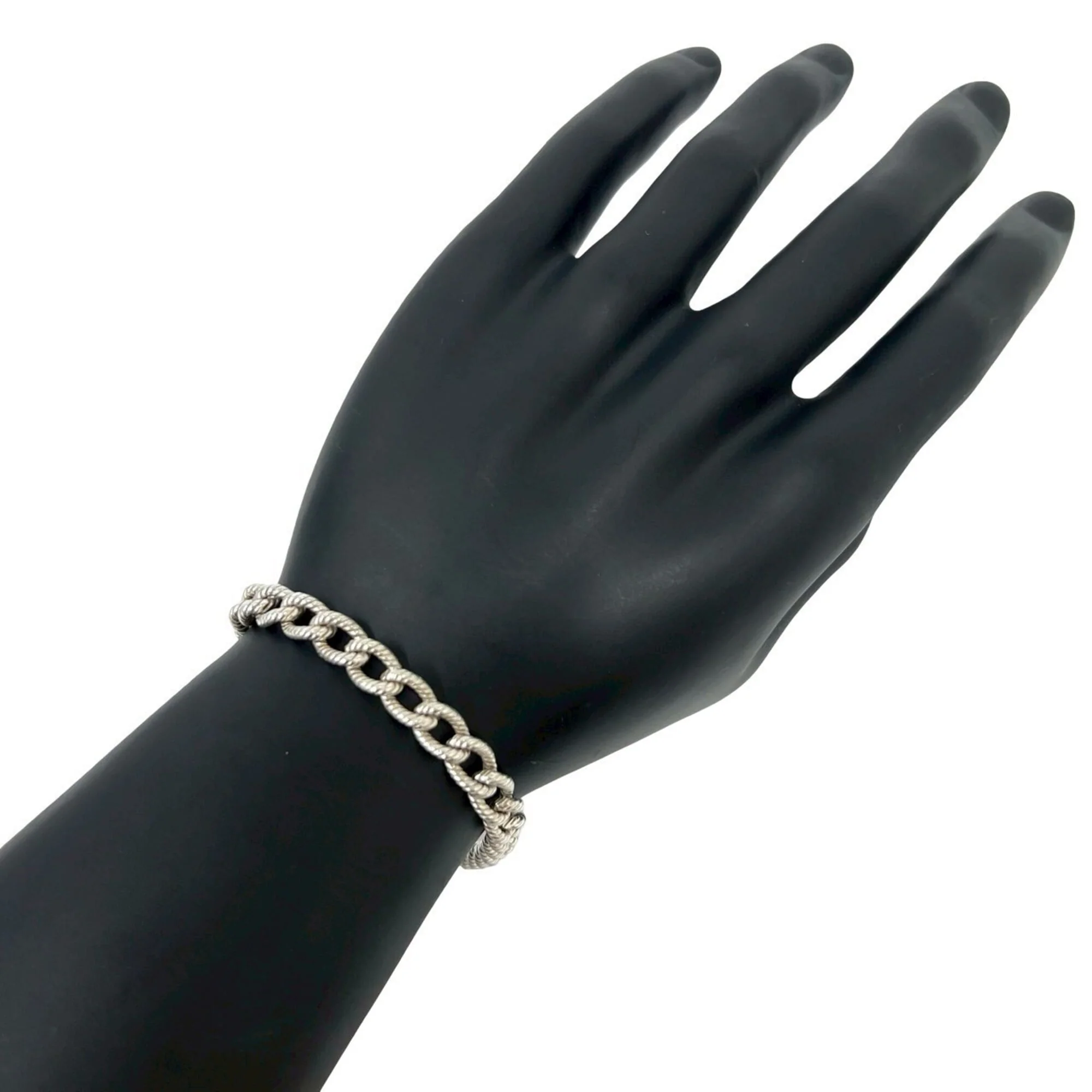 Twist Rope Chain Bracelet Sterling Silver - Image 2