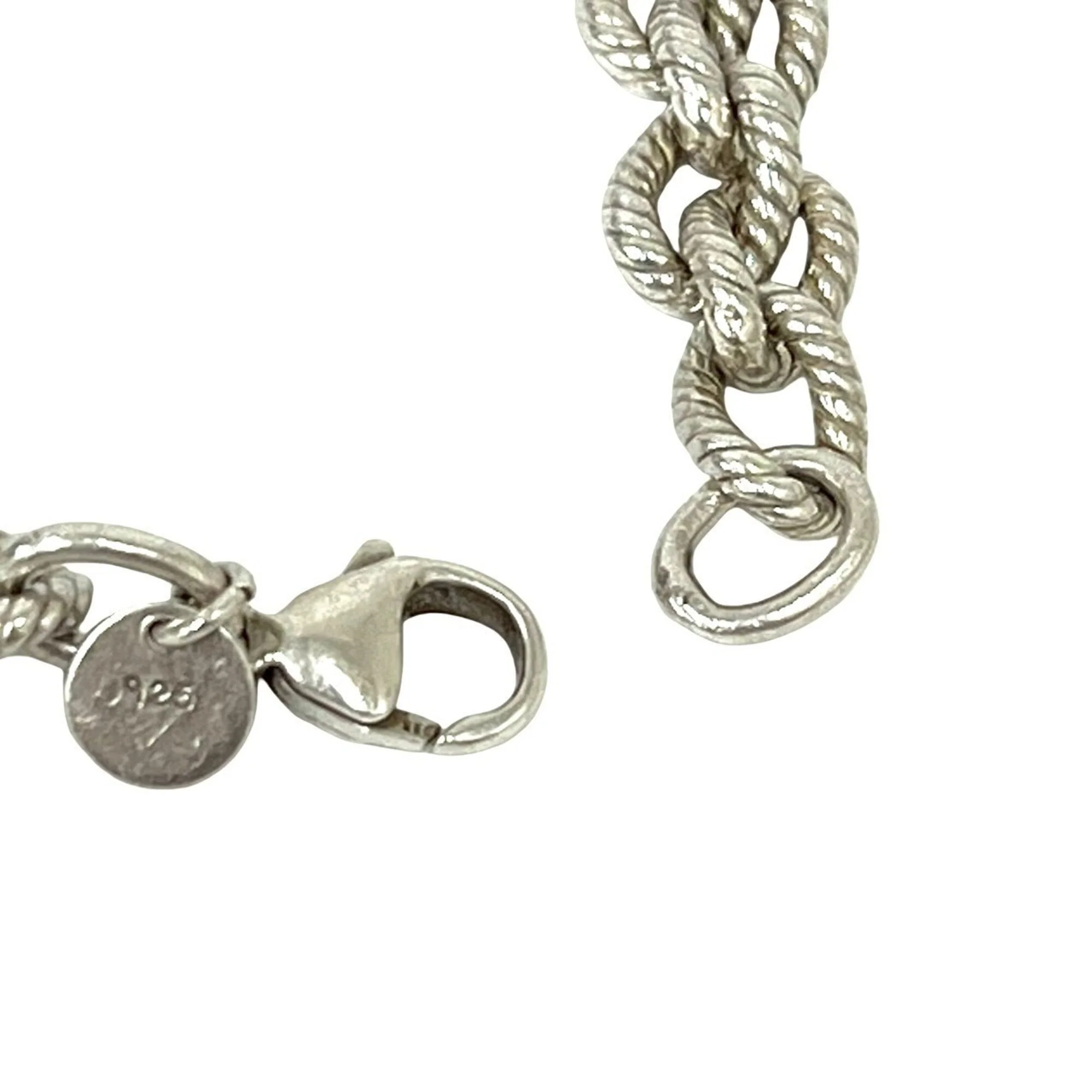Twist Rope Chain Bracelet Sterling Silver - Image 4