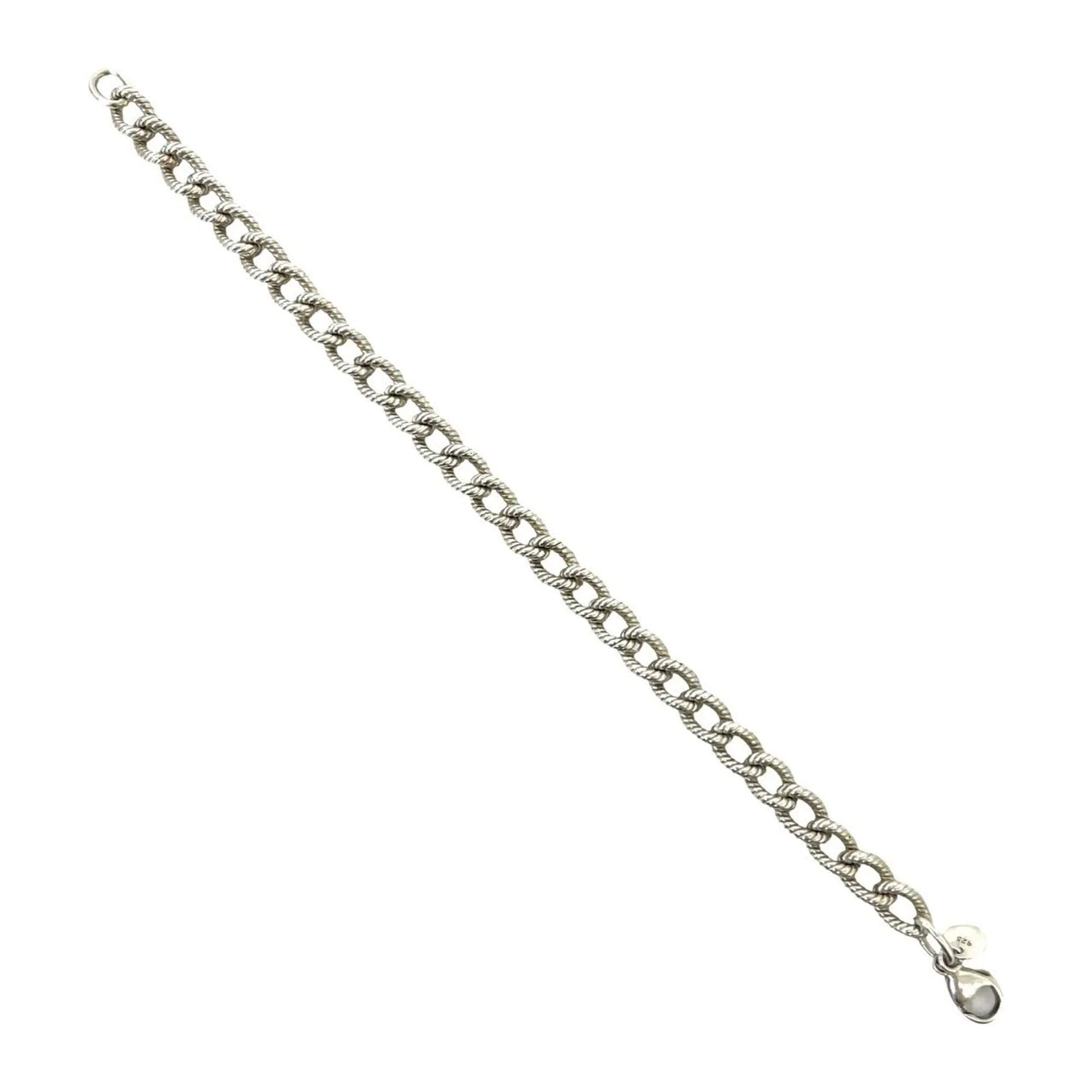 Twist Rope Chain Bracelet Sterling Silver - Image 6