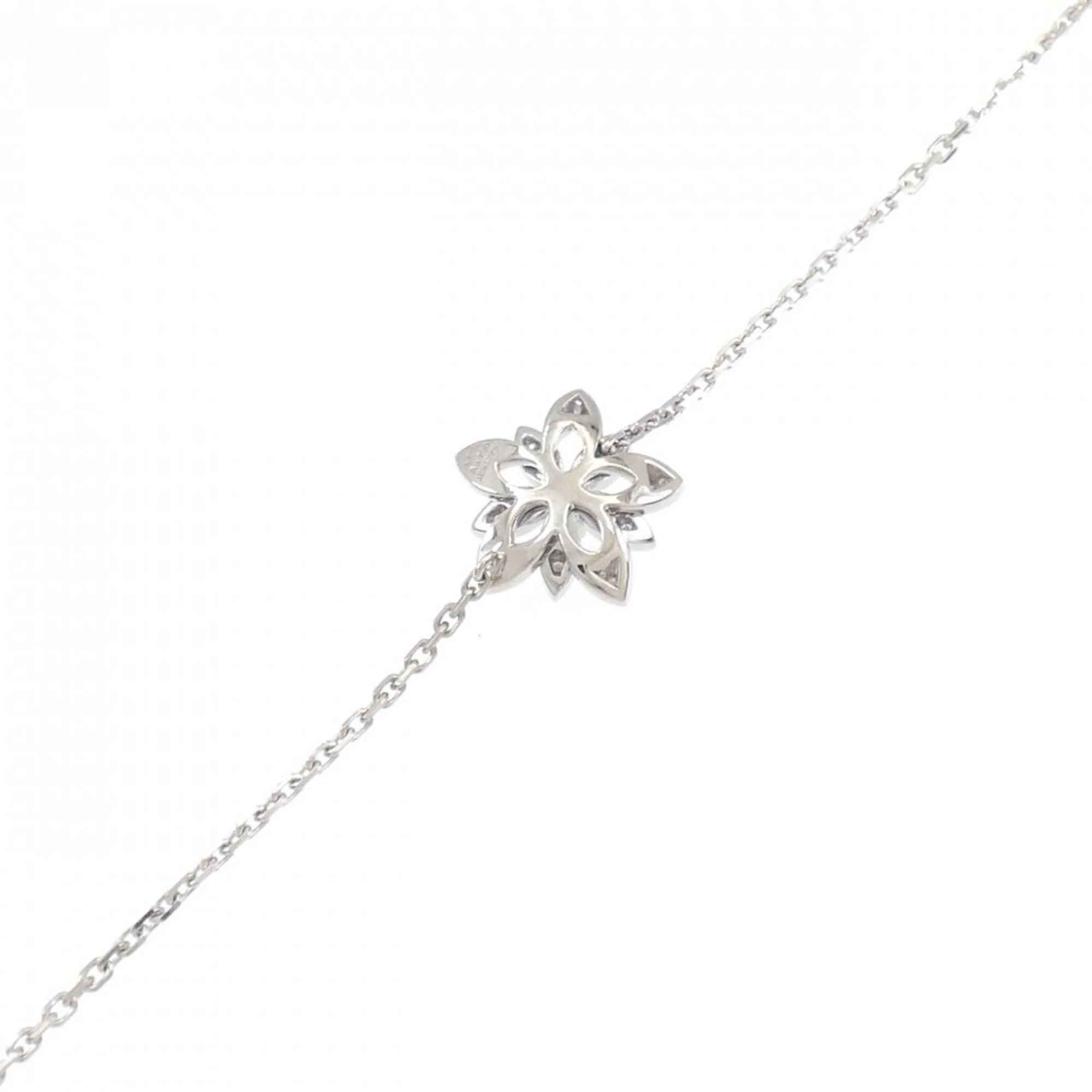 Lotus Bracelet 18K White Gold with Diamond Mini - Image 2