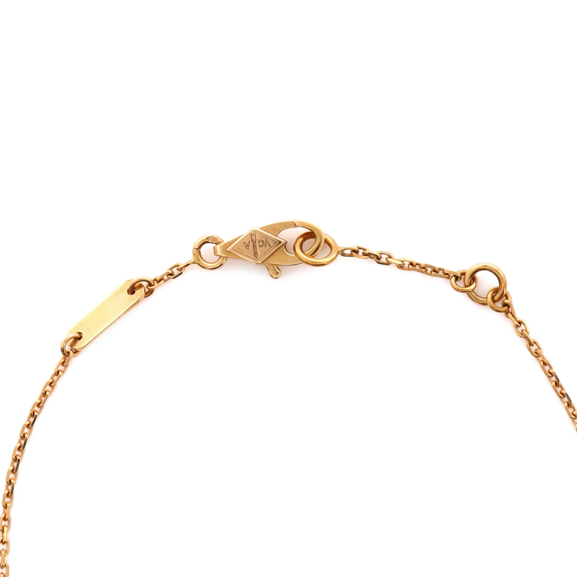 Sweet Alhambra Bracelet 18K Rose Gold and Carnelian - Image 4