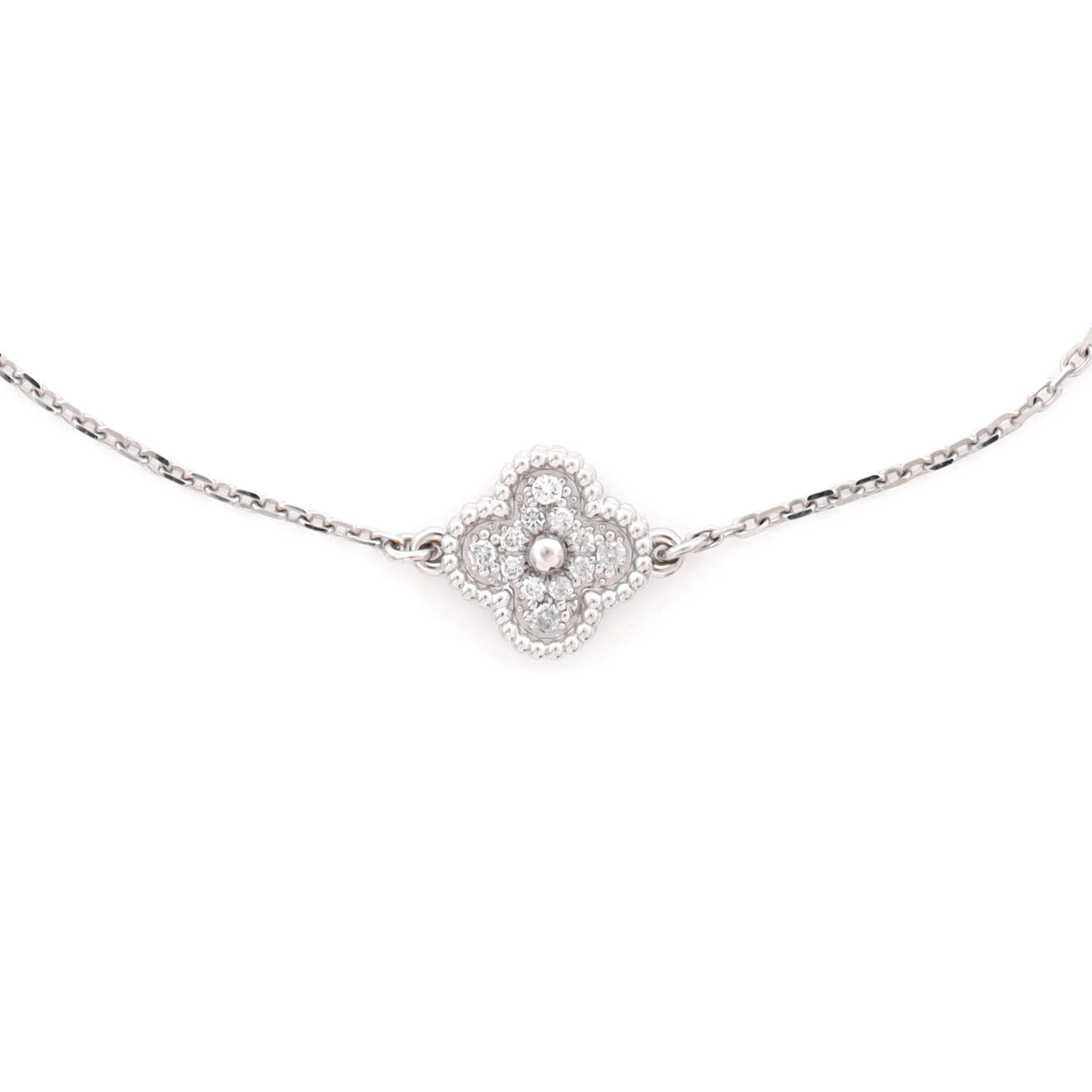 Sweet Alhambra Bracelet 18K White Gold and Diamonds - Image 3