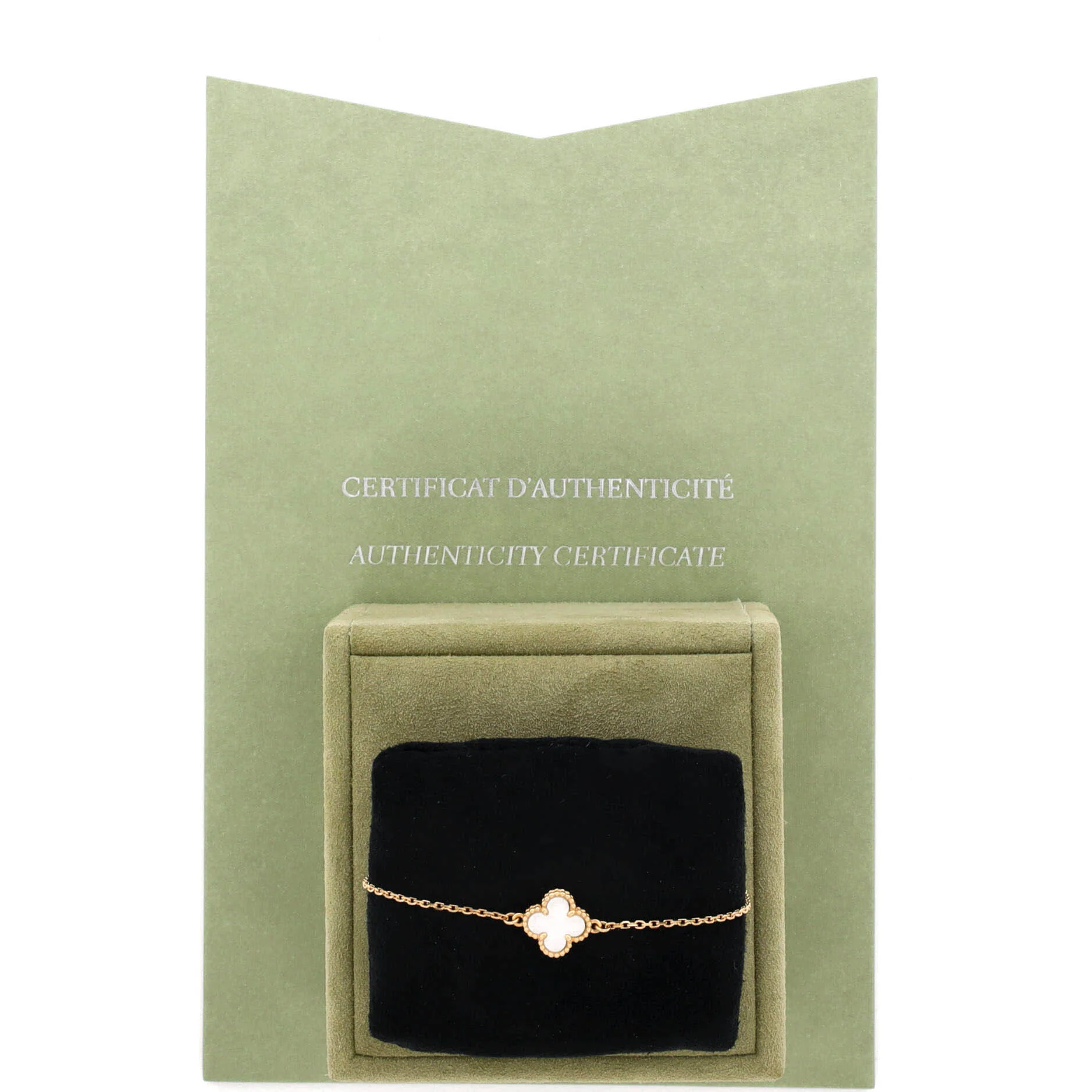 Sweet Alhambra Bracelet 18K Yellow Gold and Mother of Pearl - Image 2