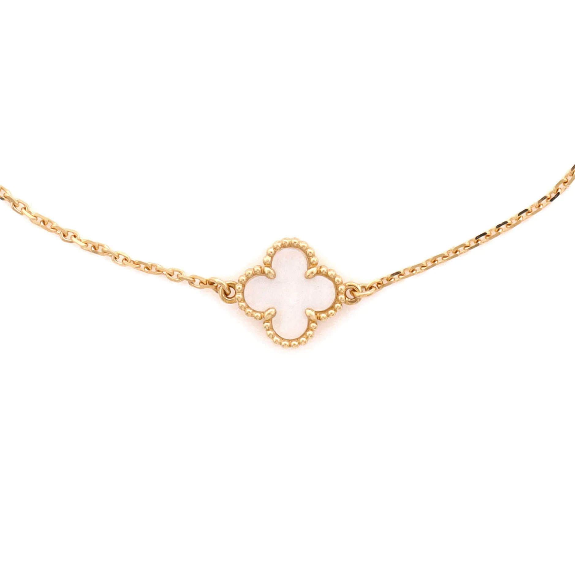 Sweet Alhambra Bracelet 18K Yellow Gold and Mother of Pearl - Image 3