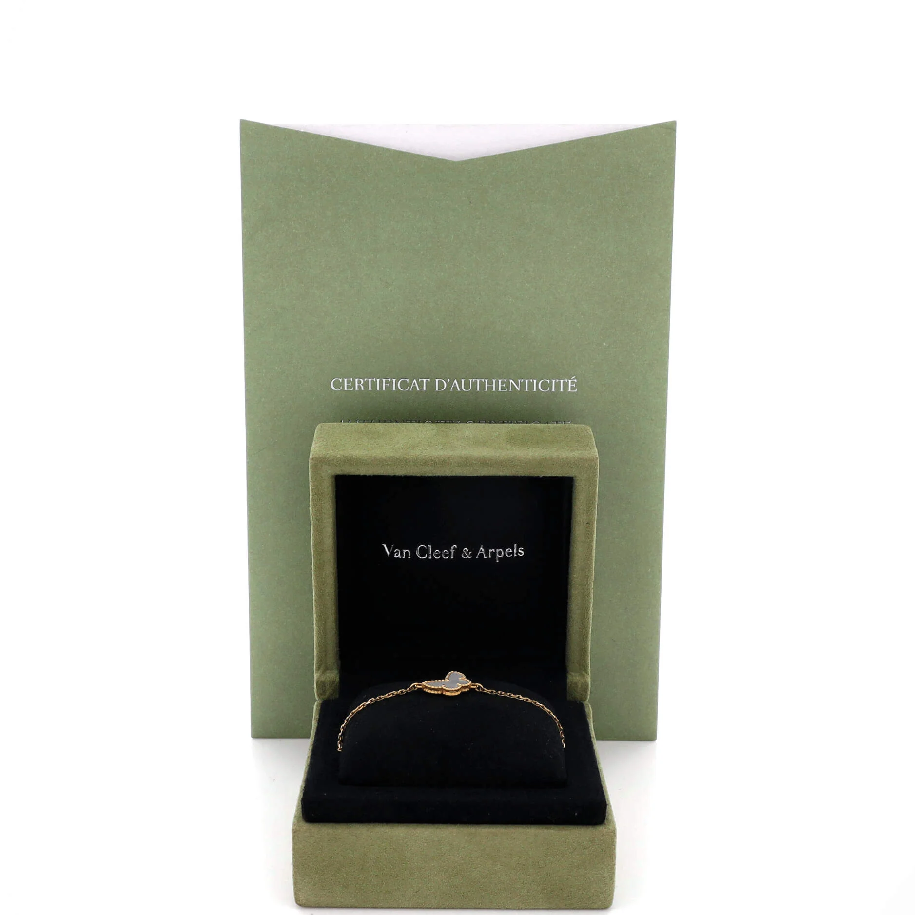 Sweet Alhambra Butterfly Bracelet 18K Yellow Gold and Mother of Pearl - Image 2