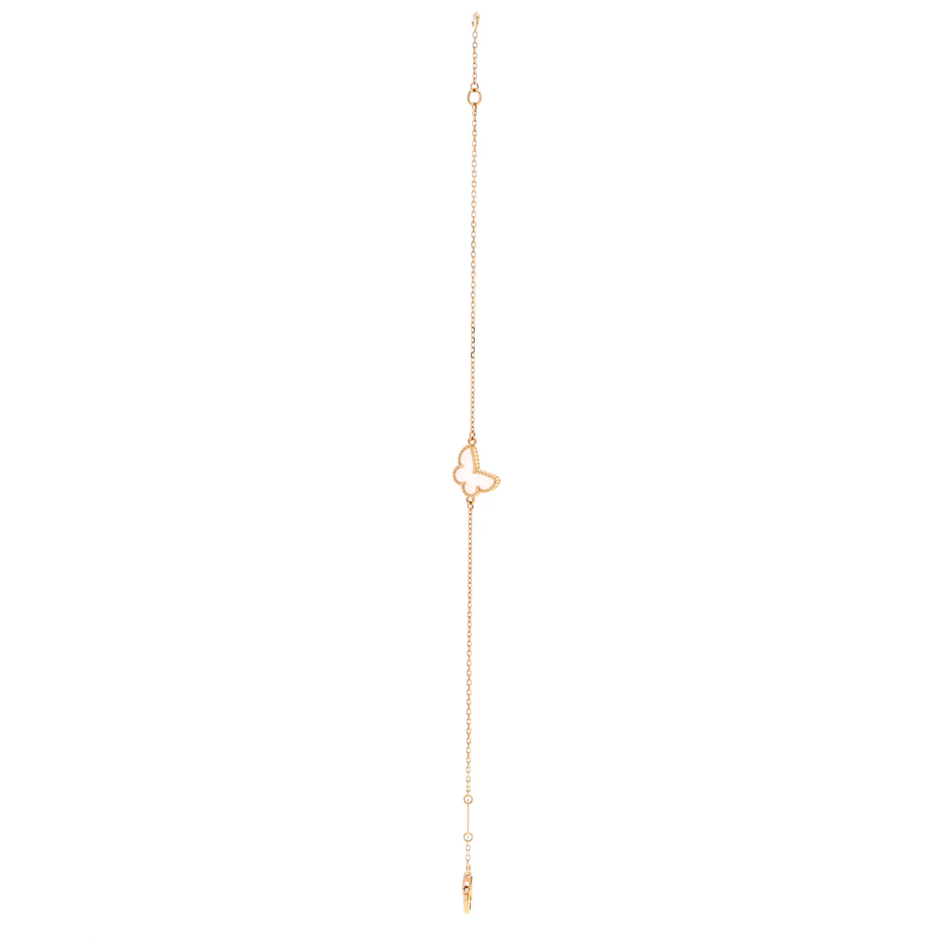Sweet Alhambra Butterfly Bracelet 18K Yellow Gold and Mother of Pearl - Image 3