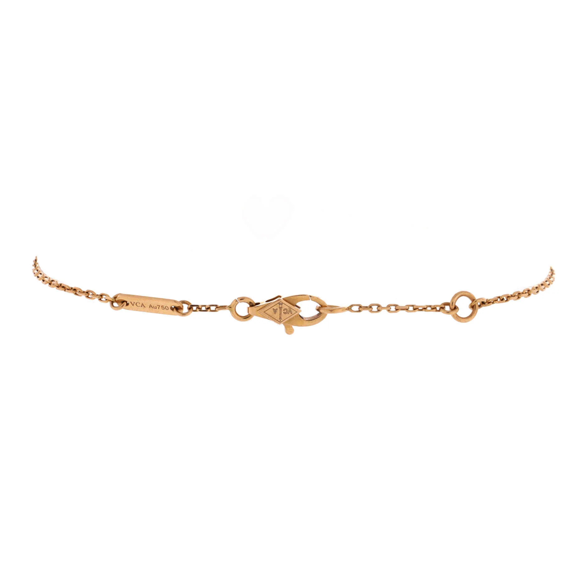 Sweet Alhambra Heart Bracelet 18K Rose Gold with Carnelian - Image 3