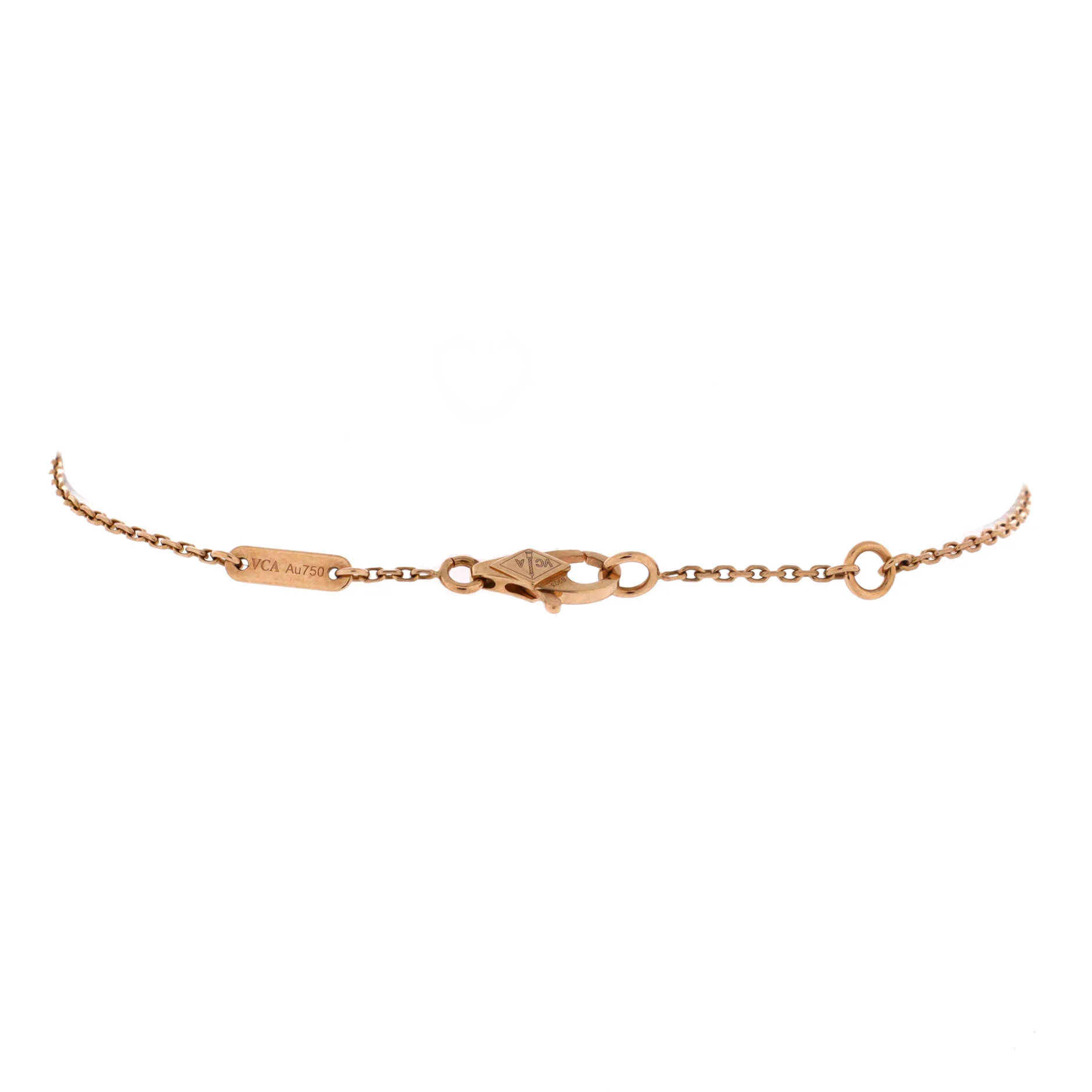 Sweet Alhambra Heart Bracelet 18K Rose Gold with Carnelian - Image 3
