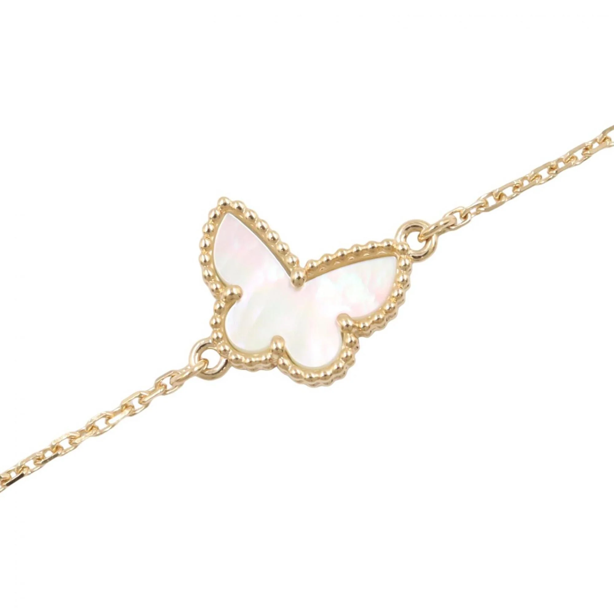 Sweet Papillon Bracelet 18K Yellow Gold with Mother of Pearl - Image 4