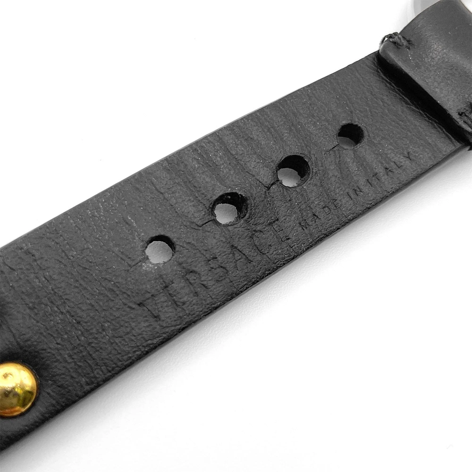 Medusa Bracelet Leather and Metal Black and Gold - Image 8