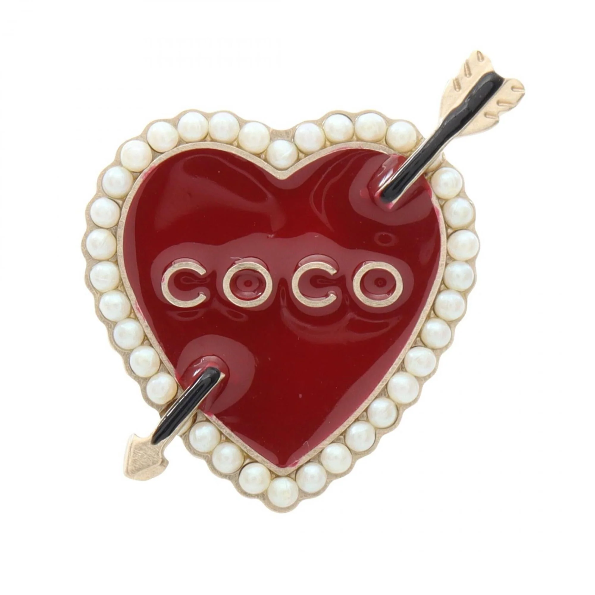 Brooch Gold and Artificial Pearl