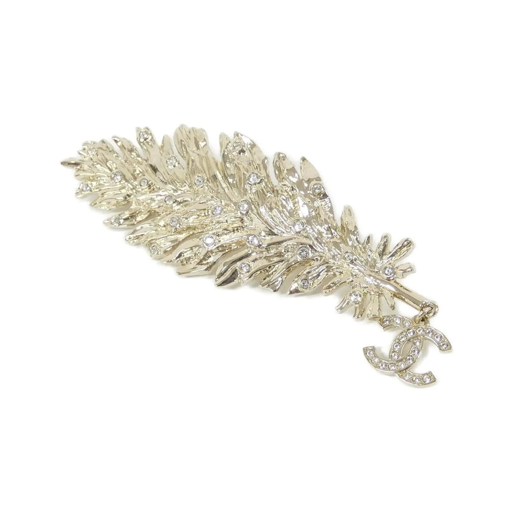 Brooch Gold with Crystal