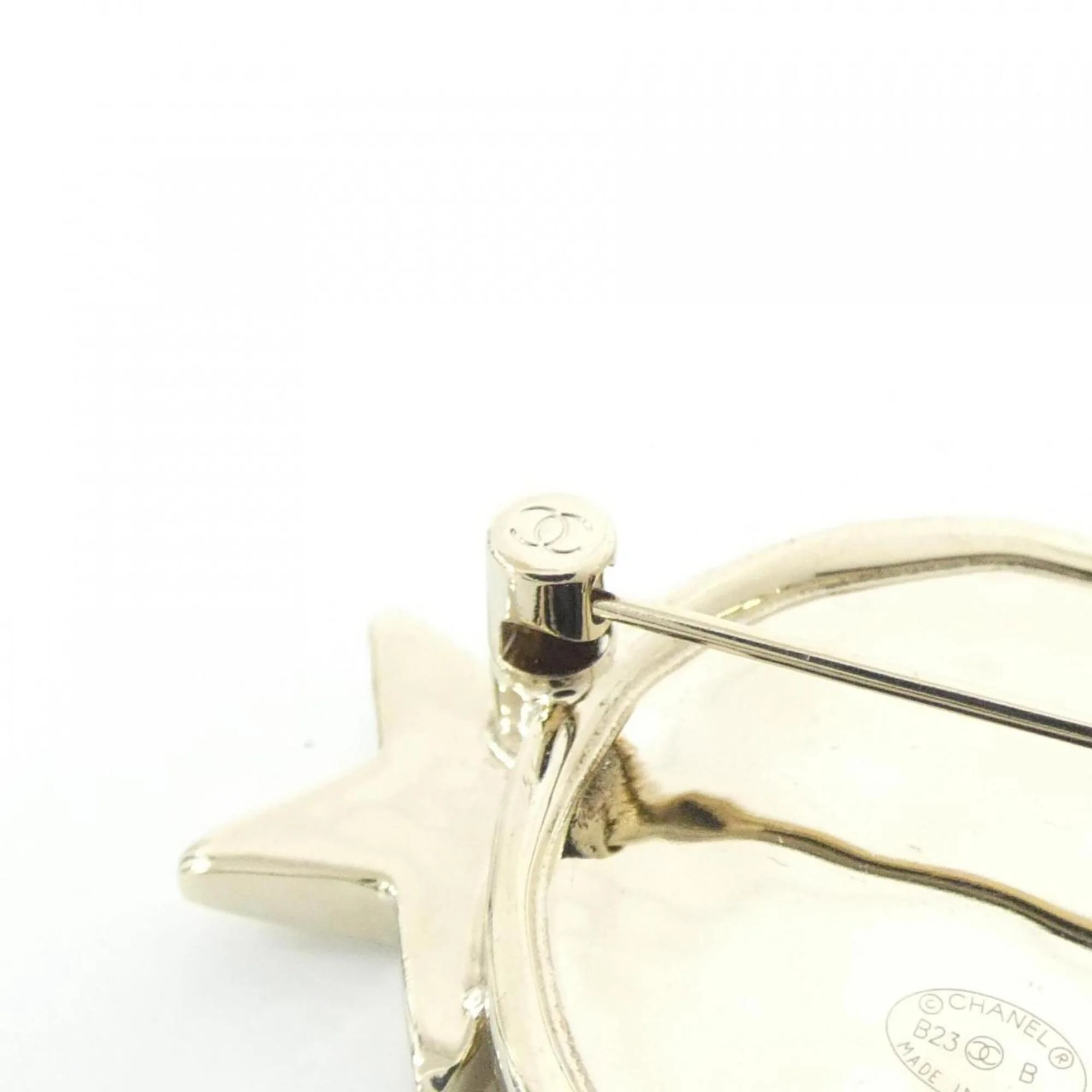 Brooch Gold with Crystal - Image 3