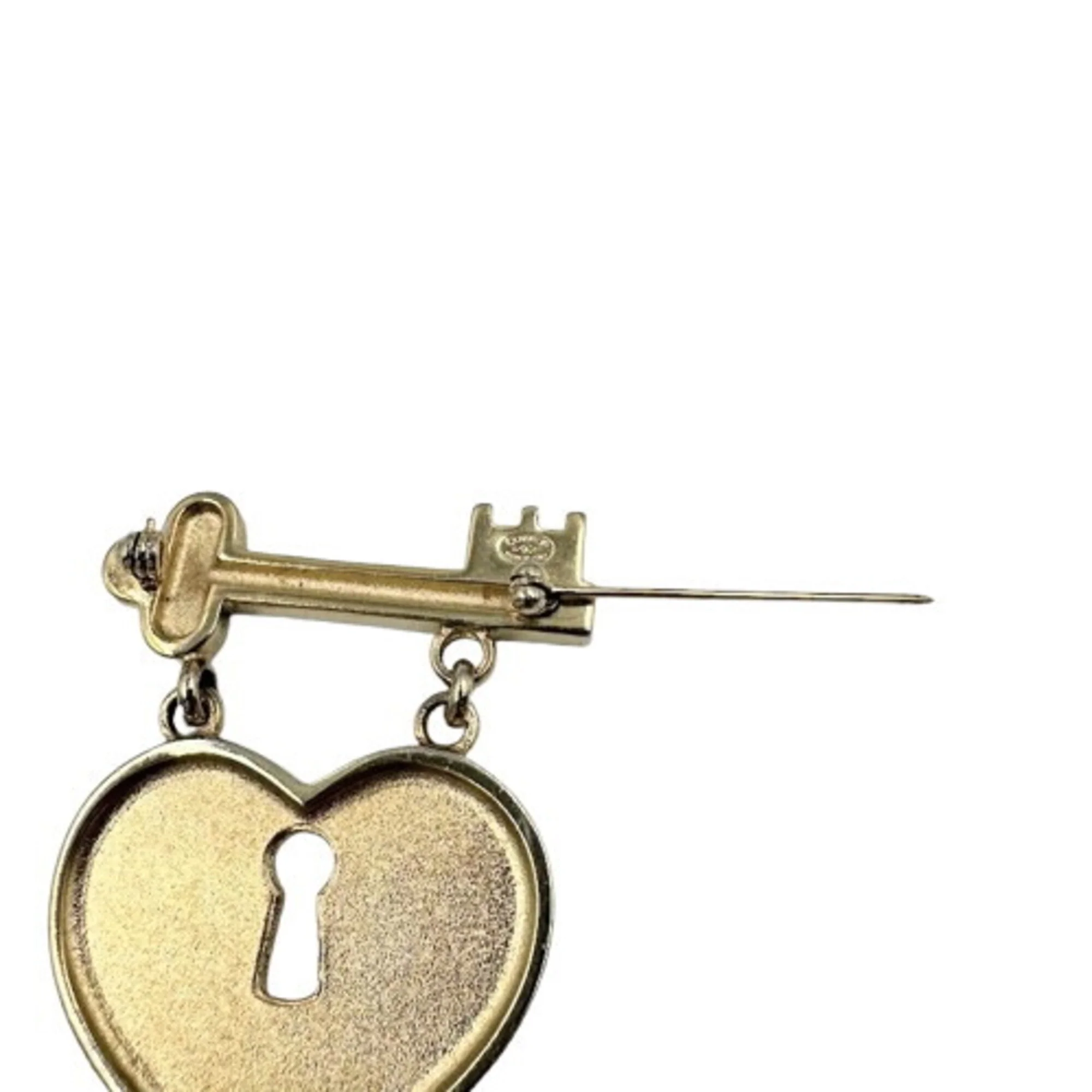Brooch Metal Heart Key Motif - Image 4