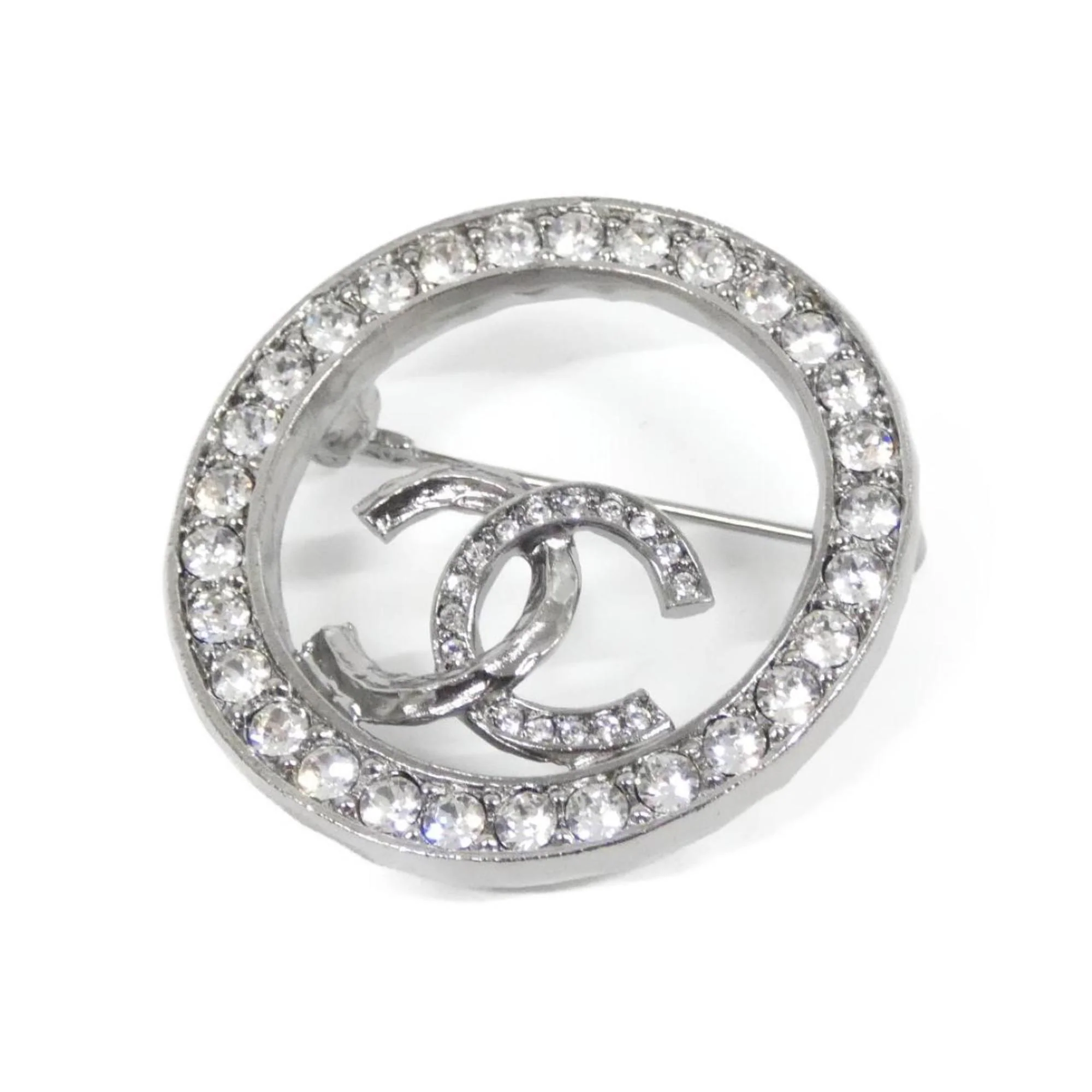 Brooch Sterling Silver With Crystal