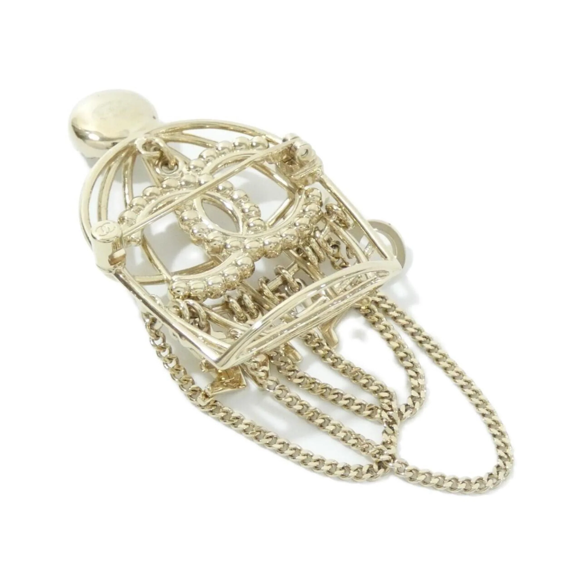 Brooch With Artificial Pearl Gold White - Image 3