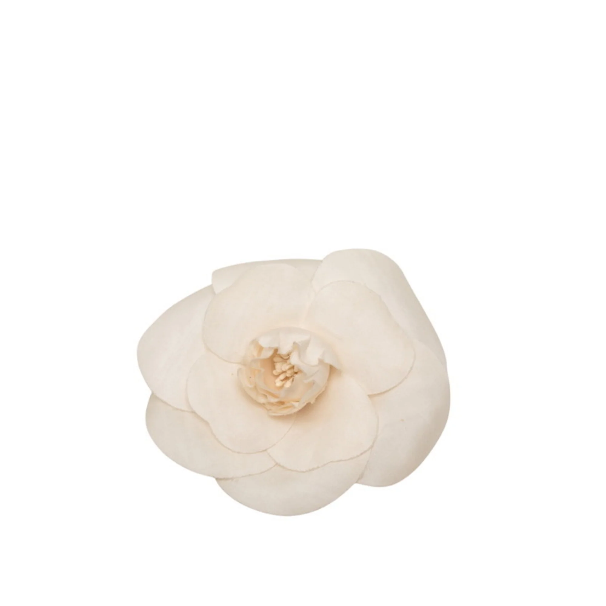 Camellia Brooch Fabric Ivory