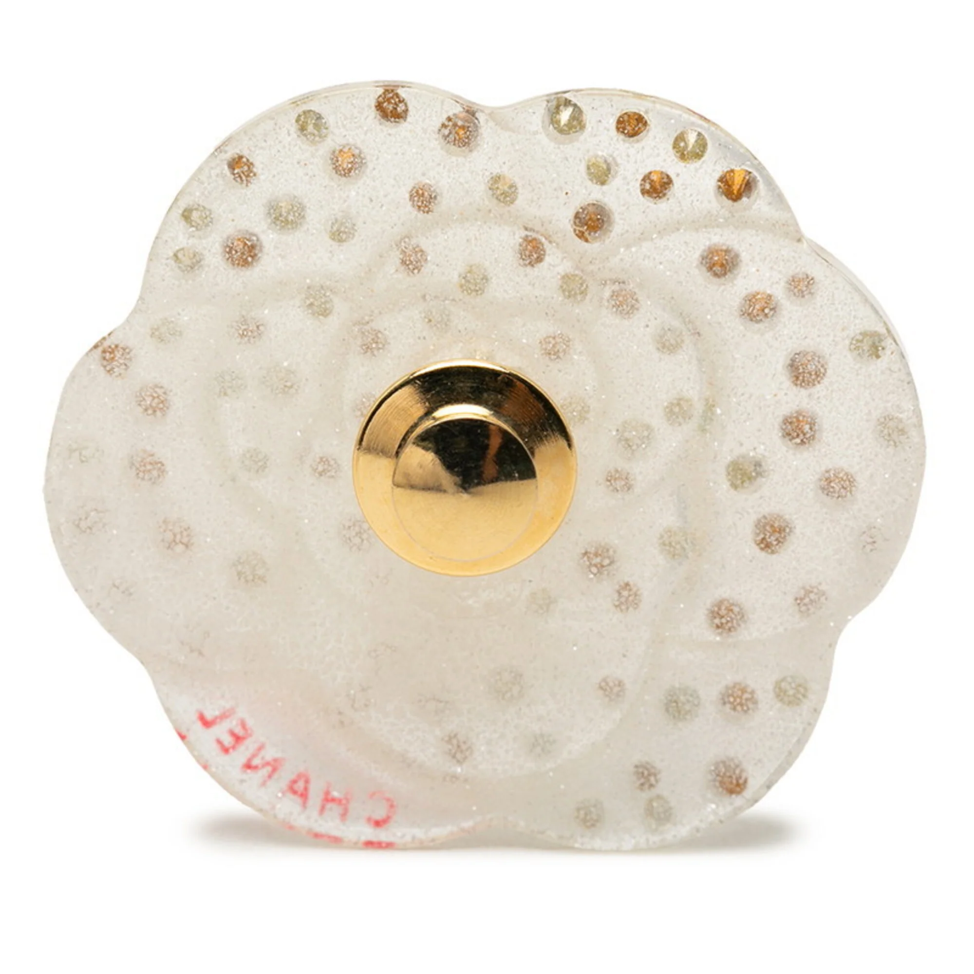 Camellia Brooch Plastic With Rhinestone - Image 2
