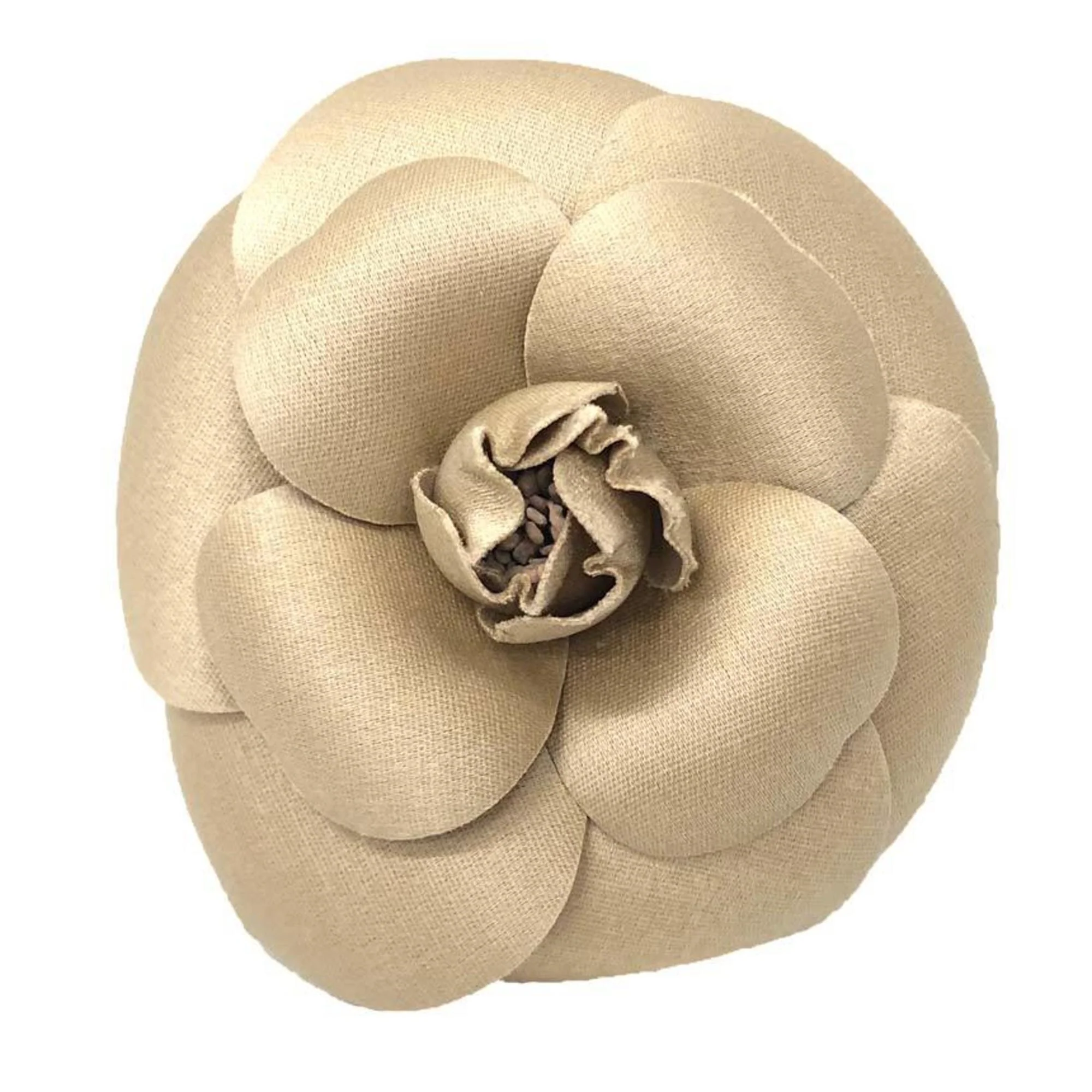 Camellia Corsage Brooch Champagne Beige