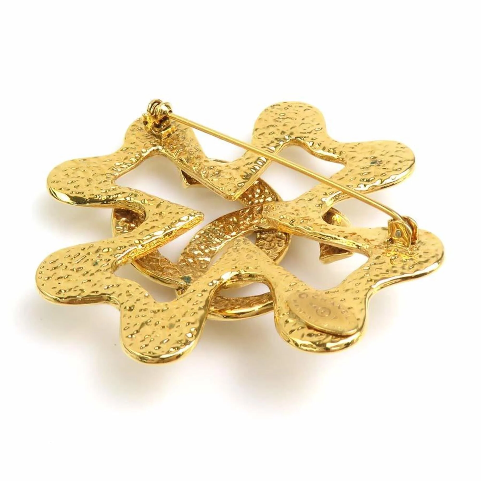 CC Logo Brooch Gold-Tone Metal - Image 4