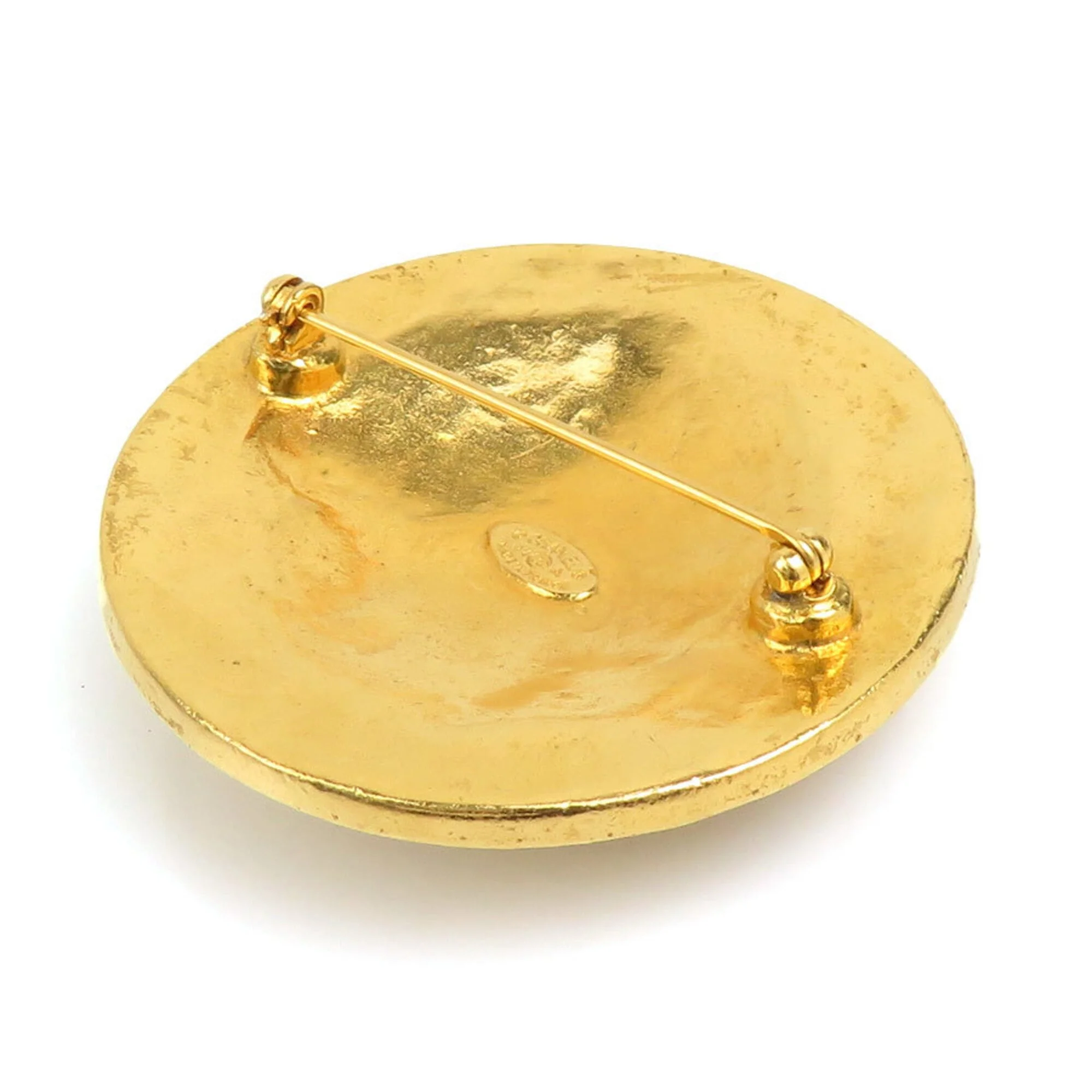 CC Logo Brooch Gold-Tone Metal - Image 4