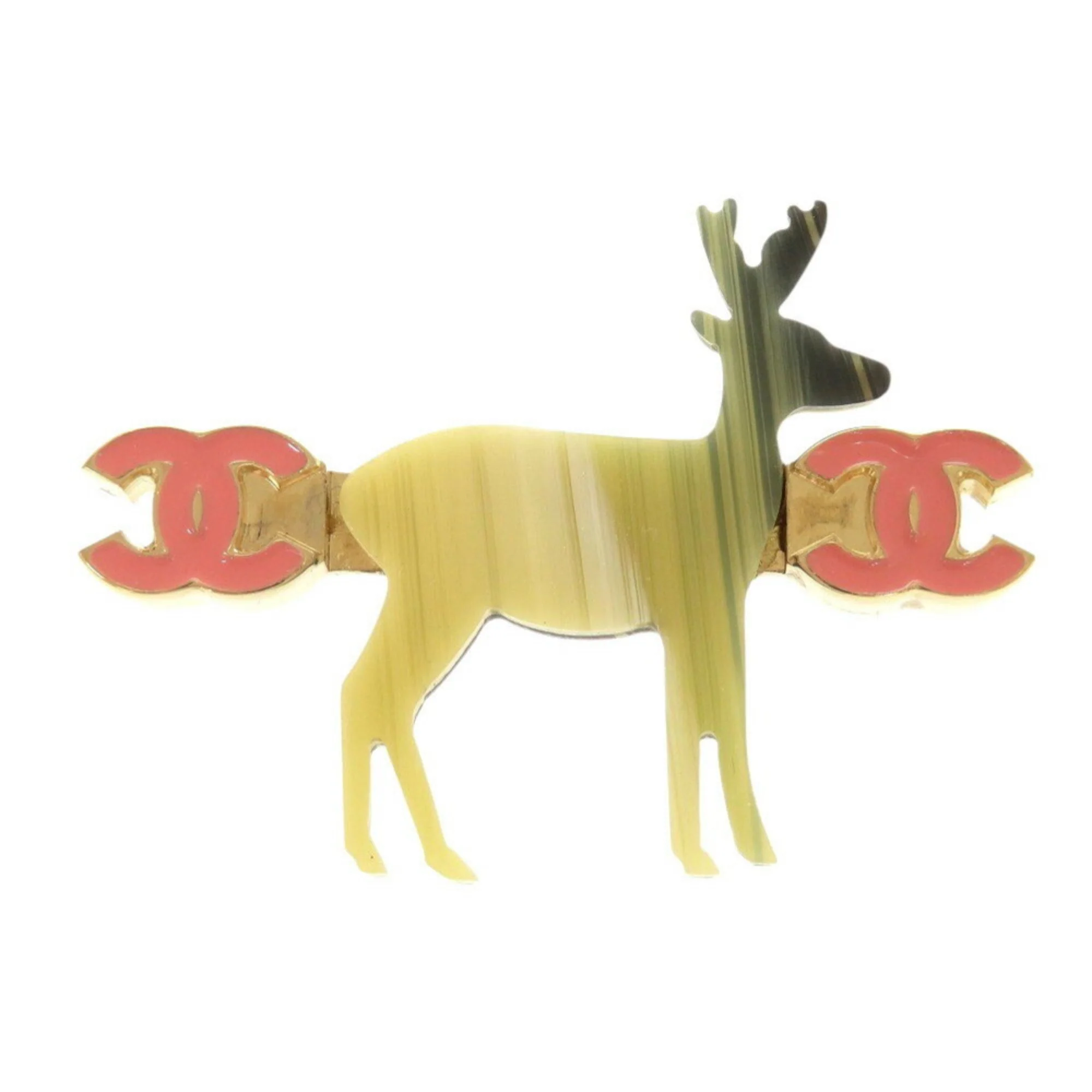 CC Logo Brooch Gold-Tone Metal - Image 2