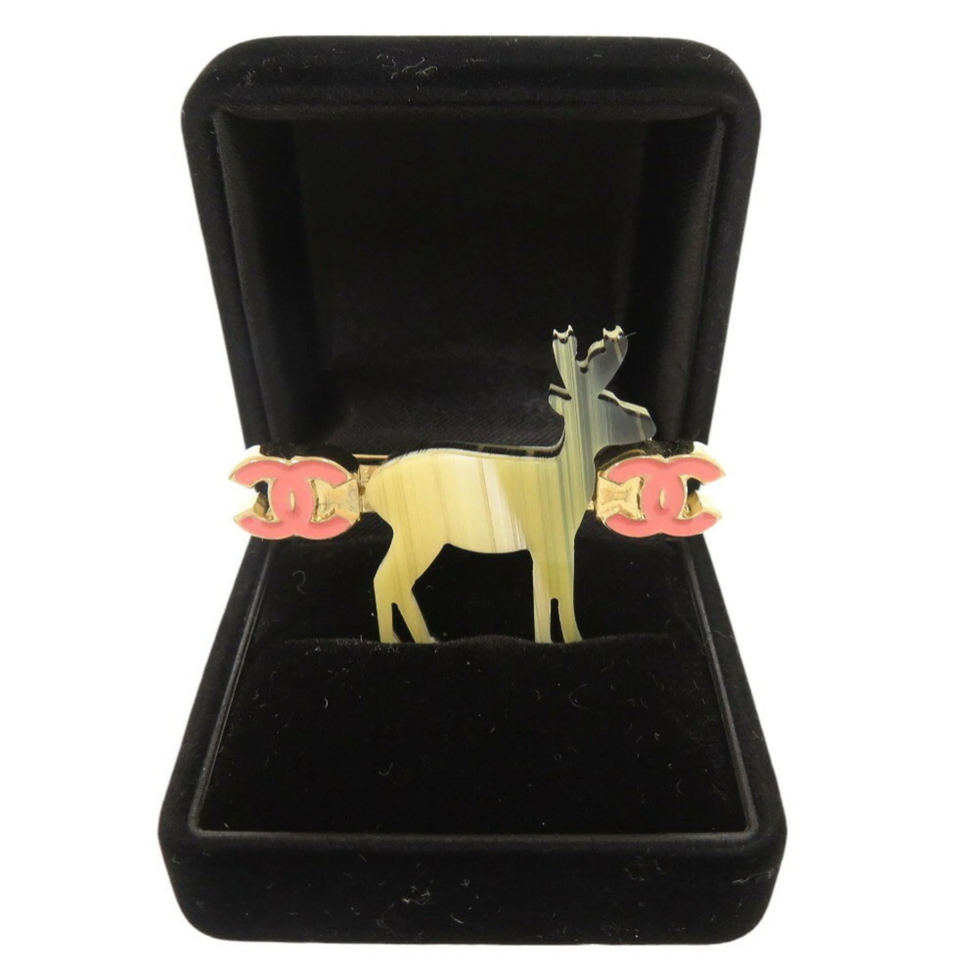 CC Logo Brooch Gold-Tone Metal - Image 3