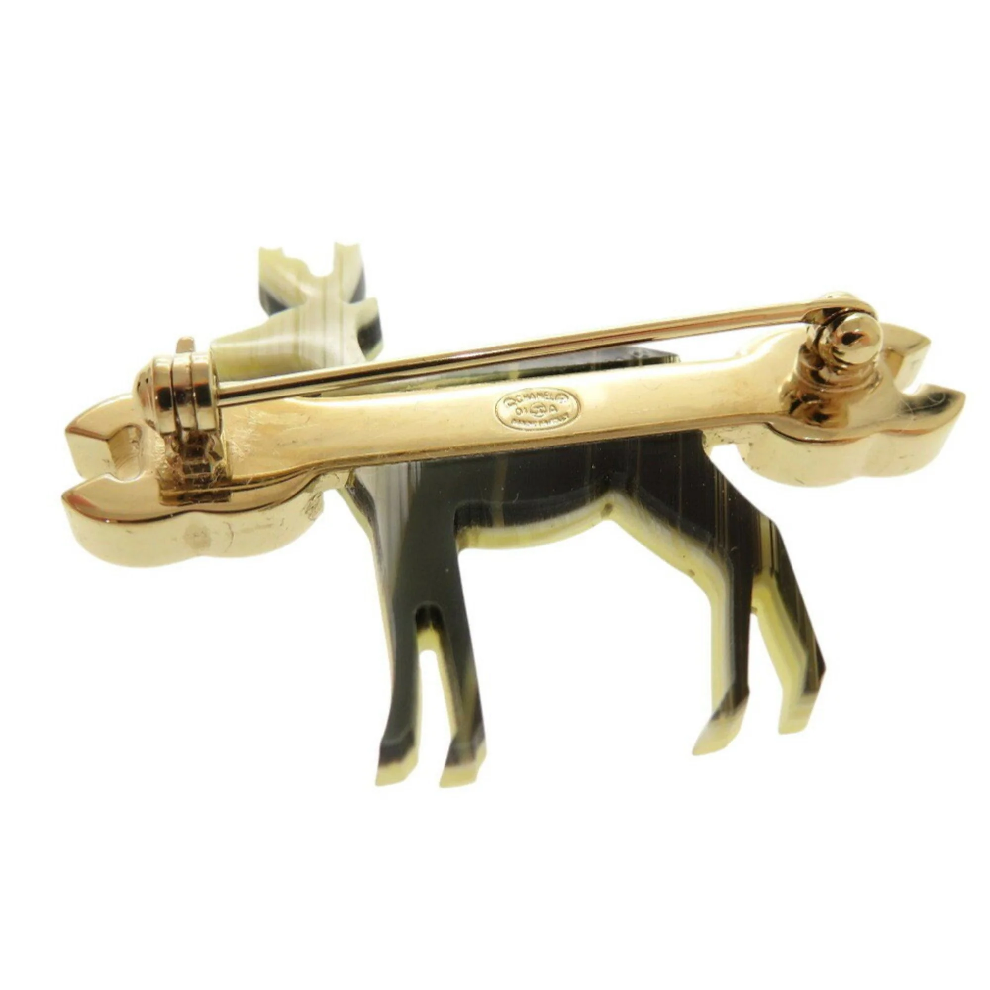 CC Logo Brooch Gold-Tone Metal - Image 8