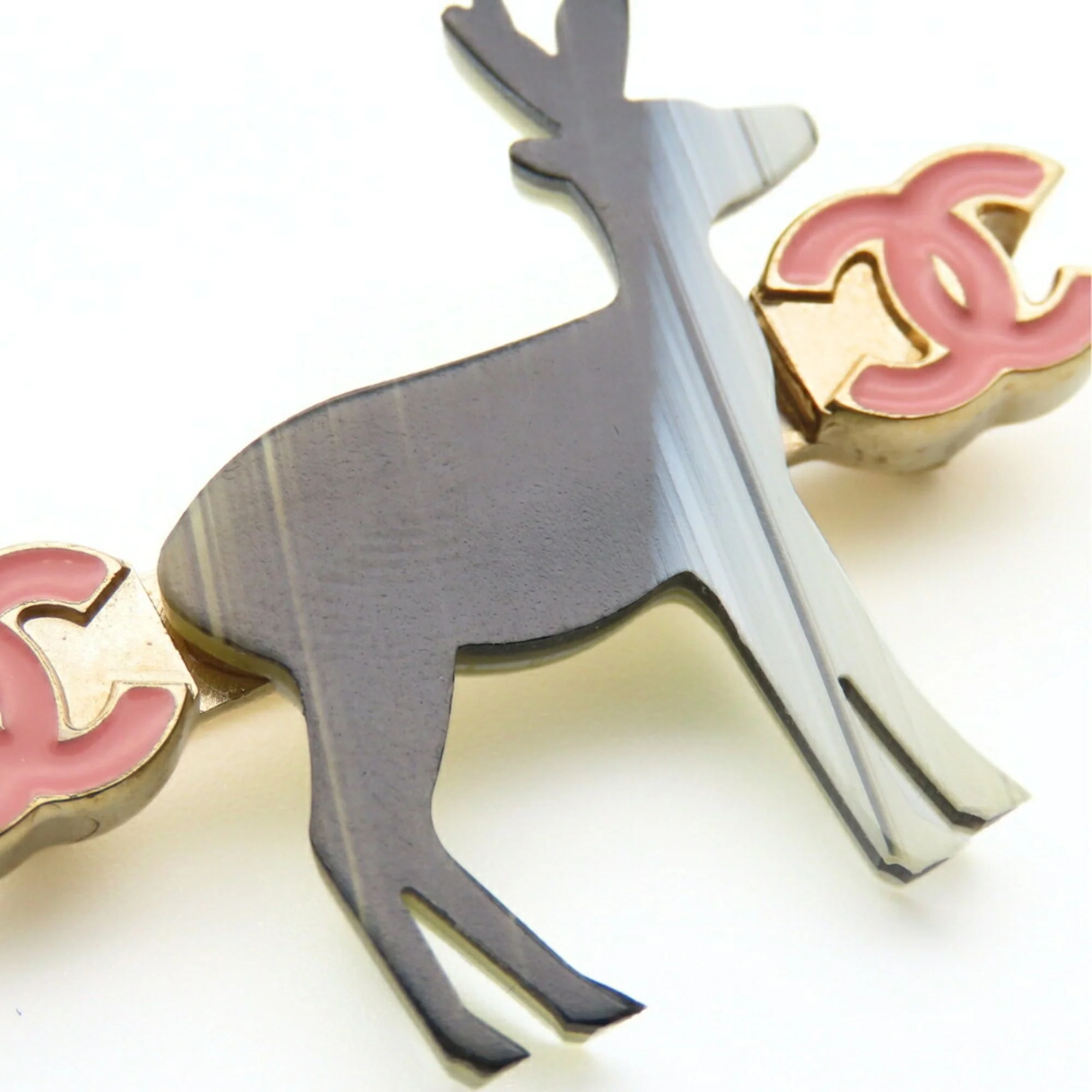 CC Logo Brooch Gold-Tone Metal - Image 4