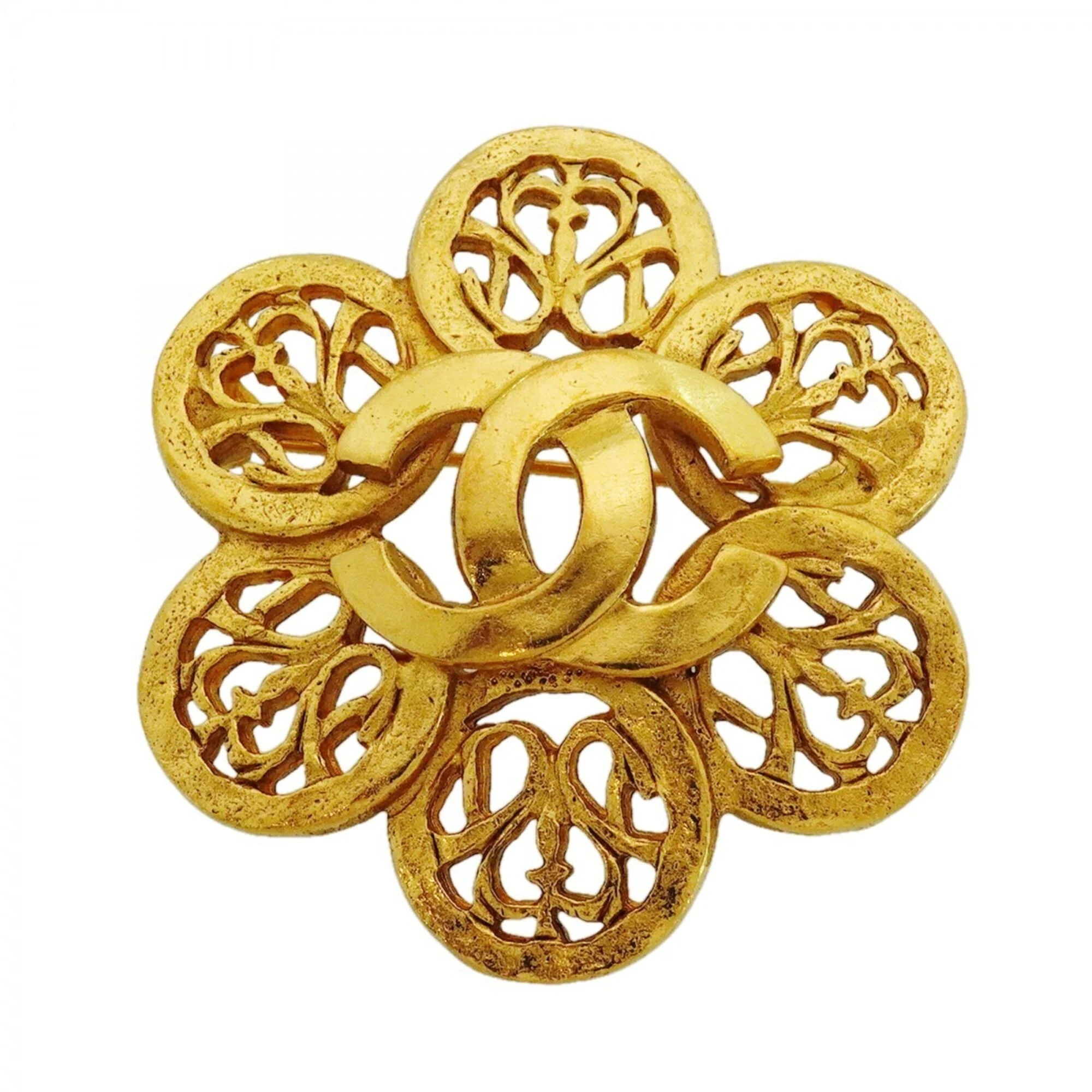 CC Logo Brooch Metal
