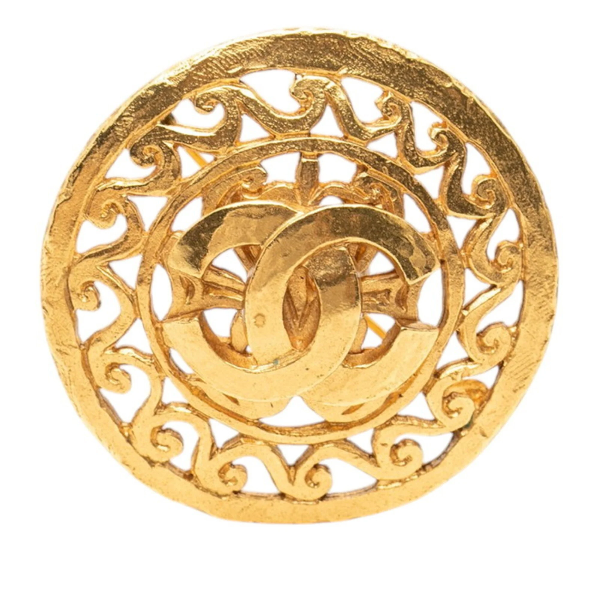 CC Logo Brooch Metal