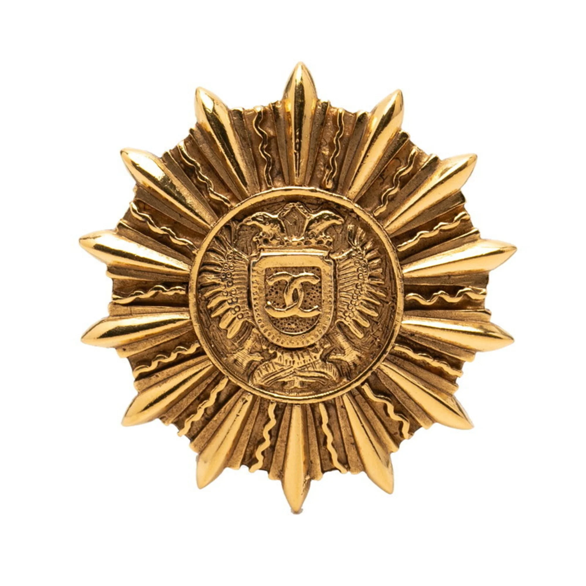 CC Logo Brooch Metal