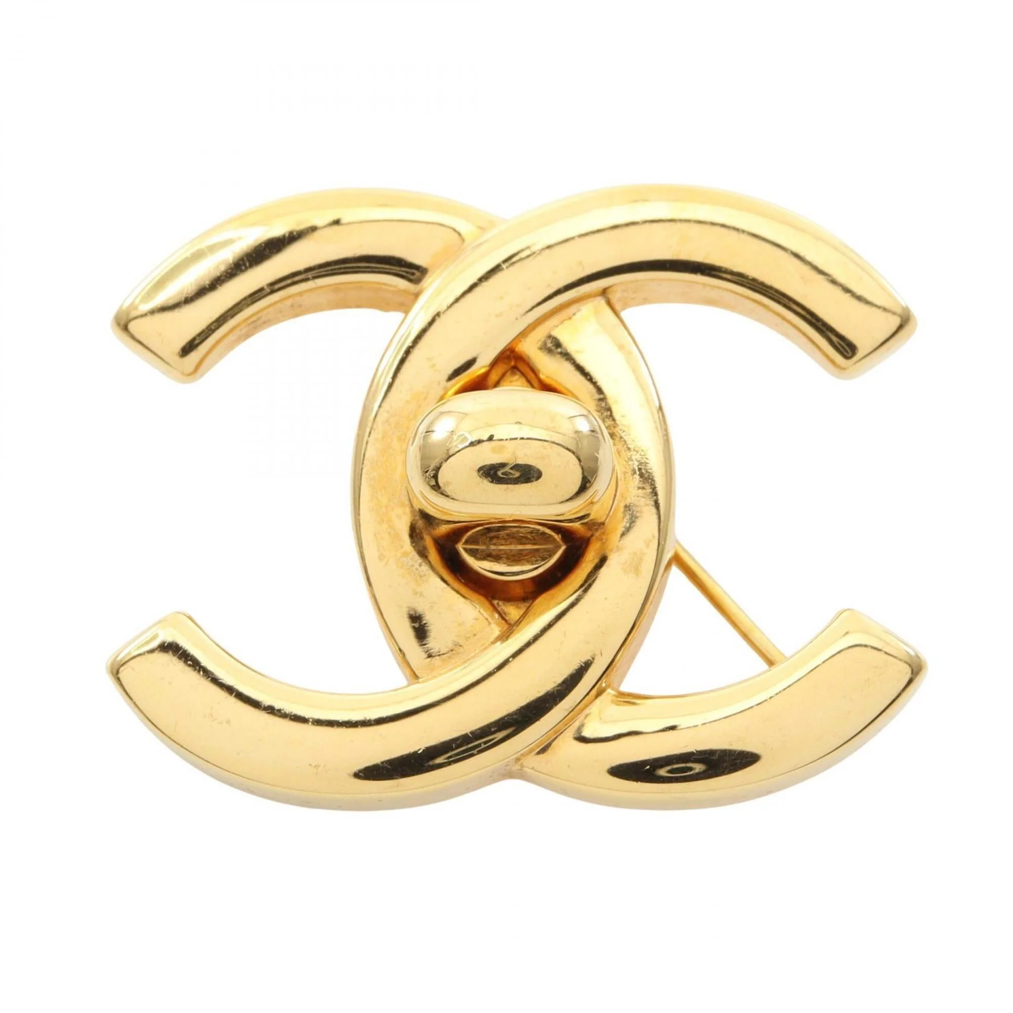 CC Logo Brooch Metal
