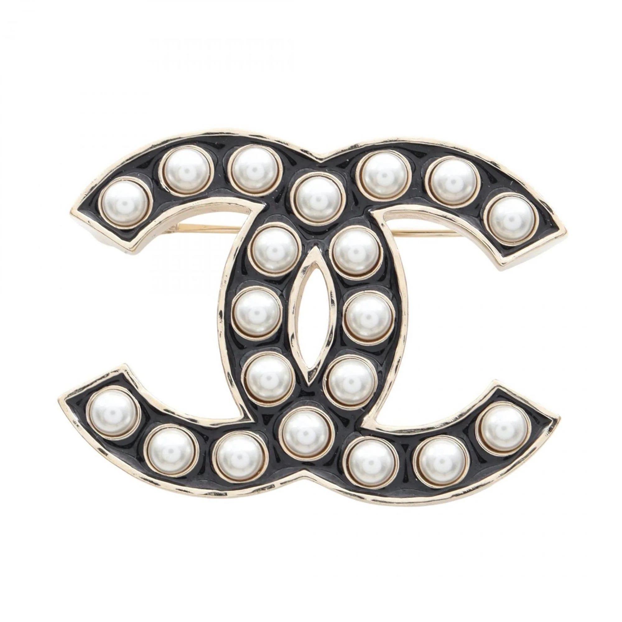 CC Logo Brooch Metal