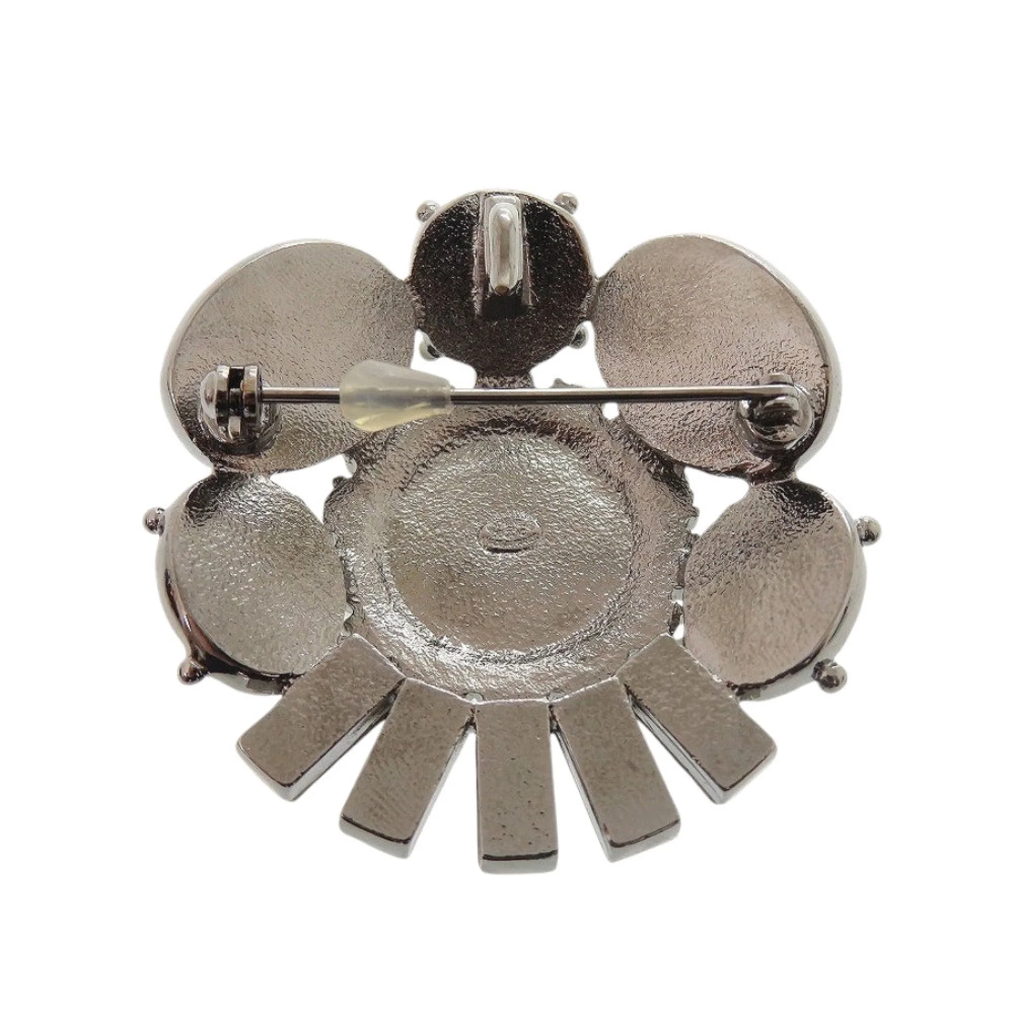 CC Logo Brooch Silver-Tone Metal - Image 3