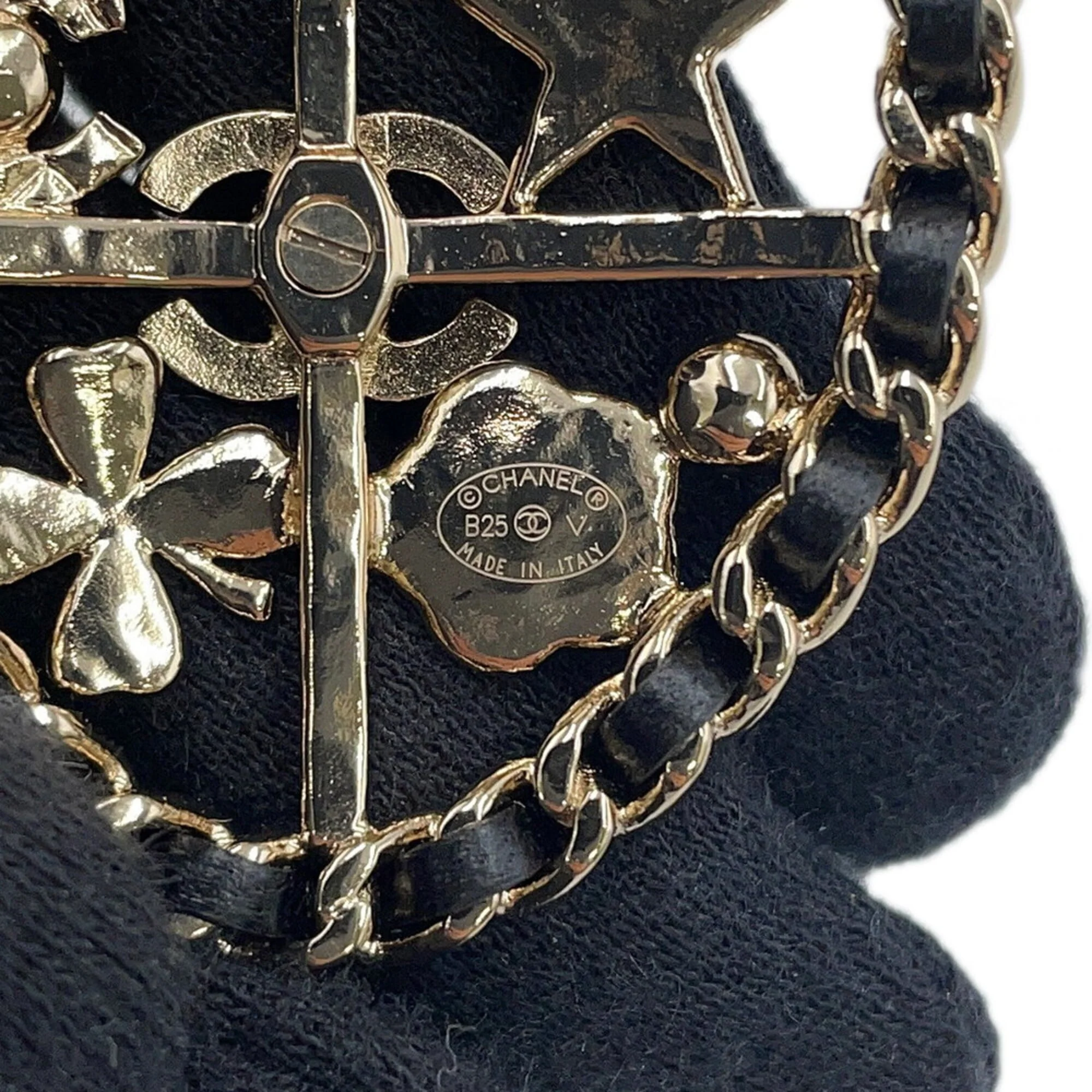 CC Logo Brooch Silver-Tone Metal - Image 7