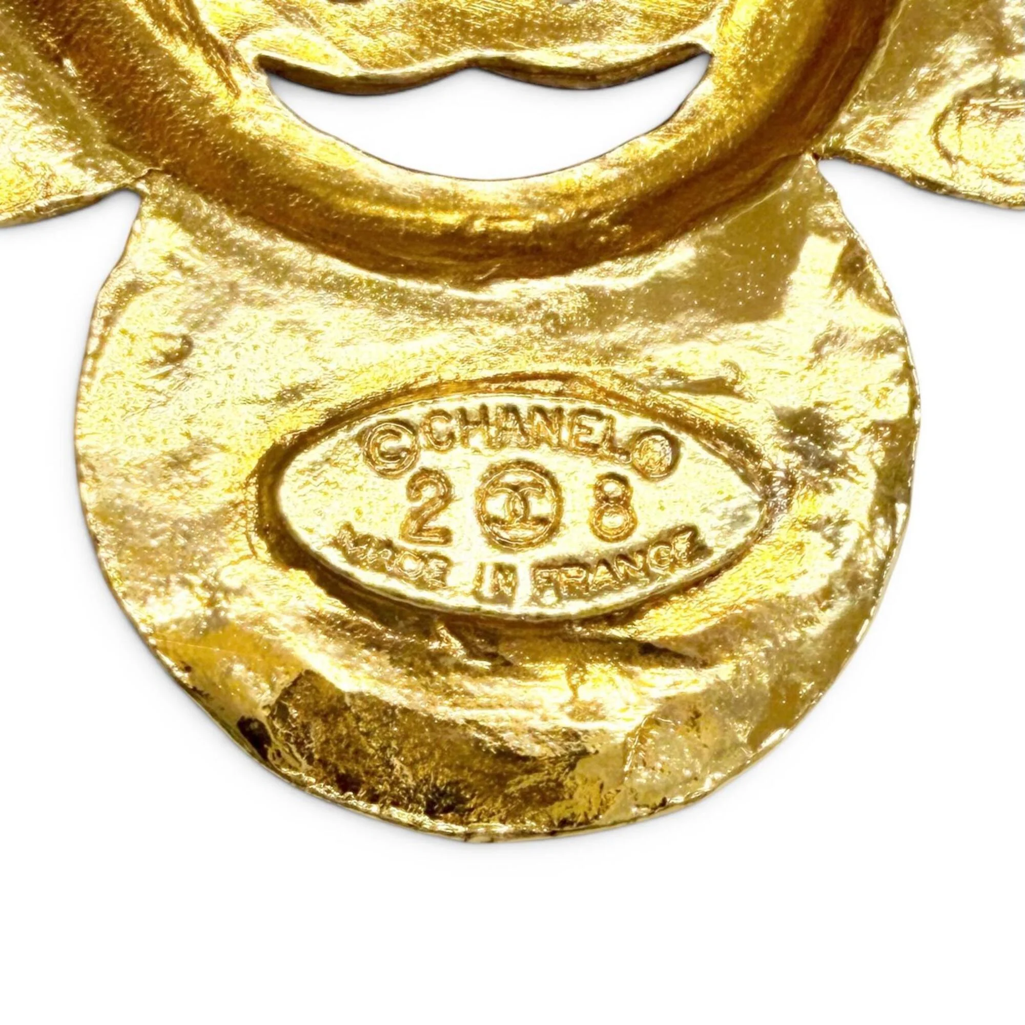 CC Logo Flower Brooch Metal - Image 5