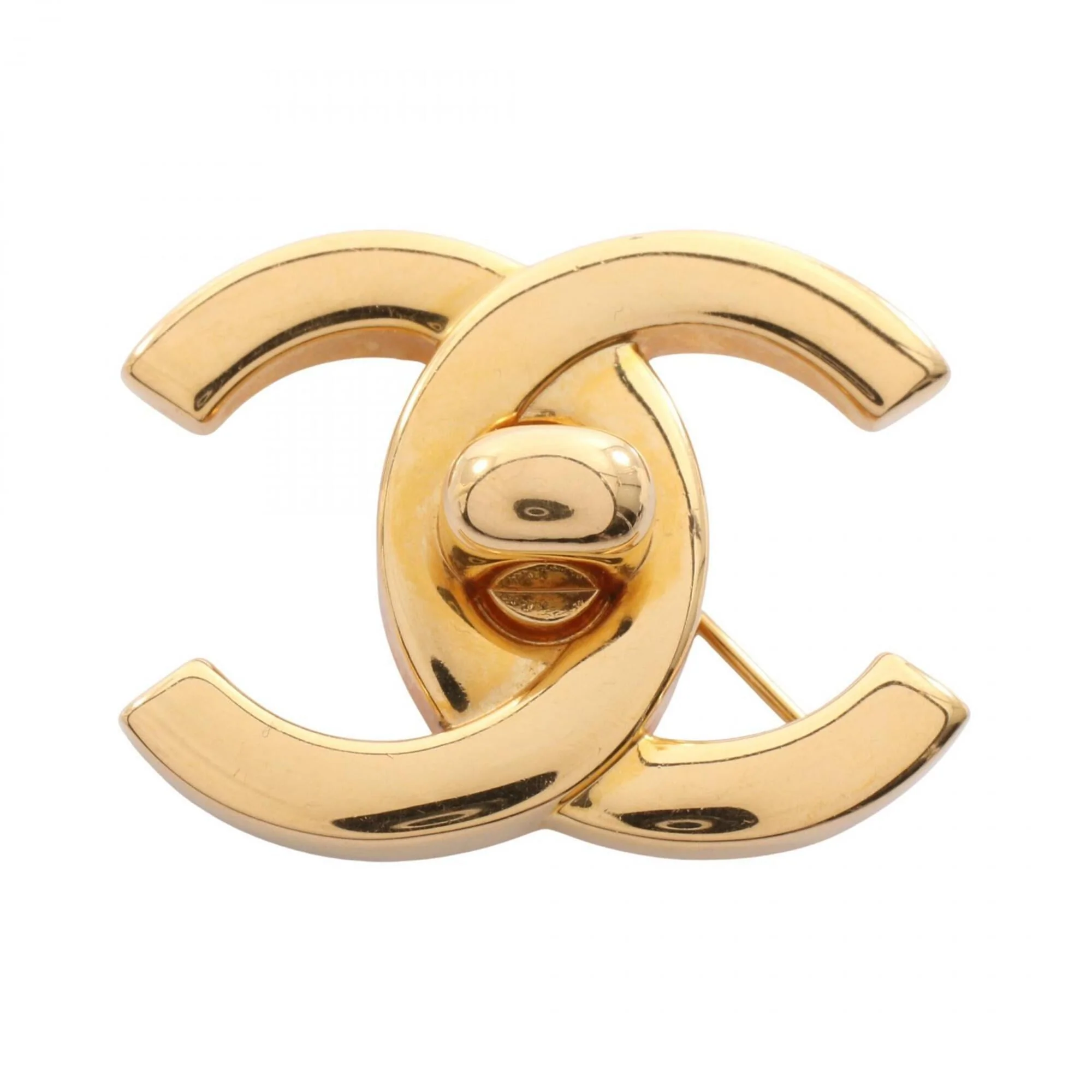 CC Logo Turnlock Brooch Metal