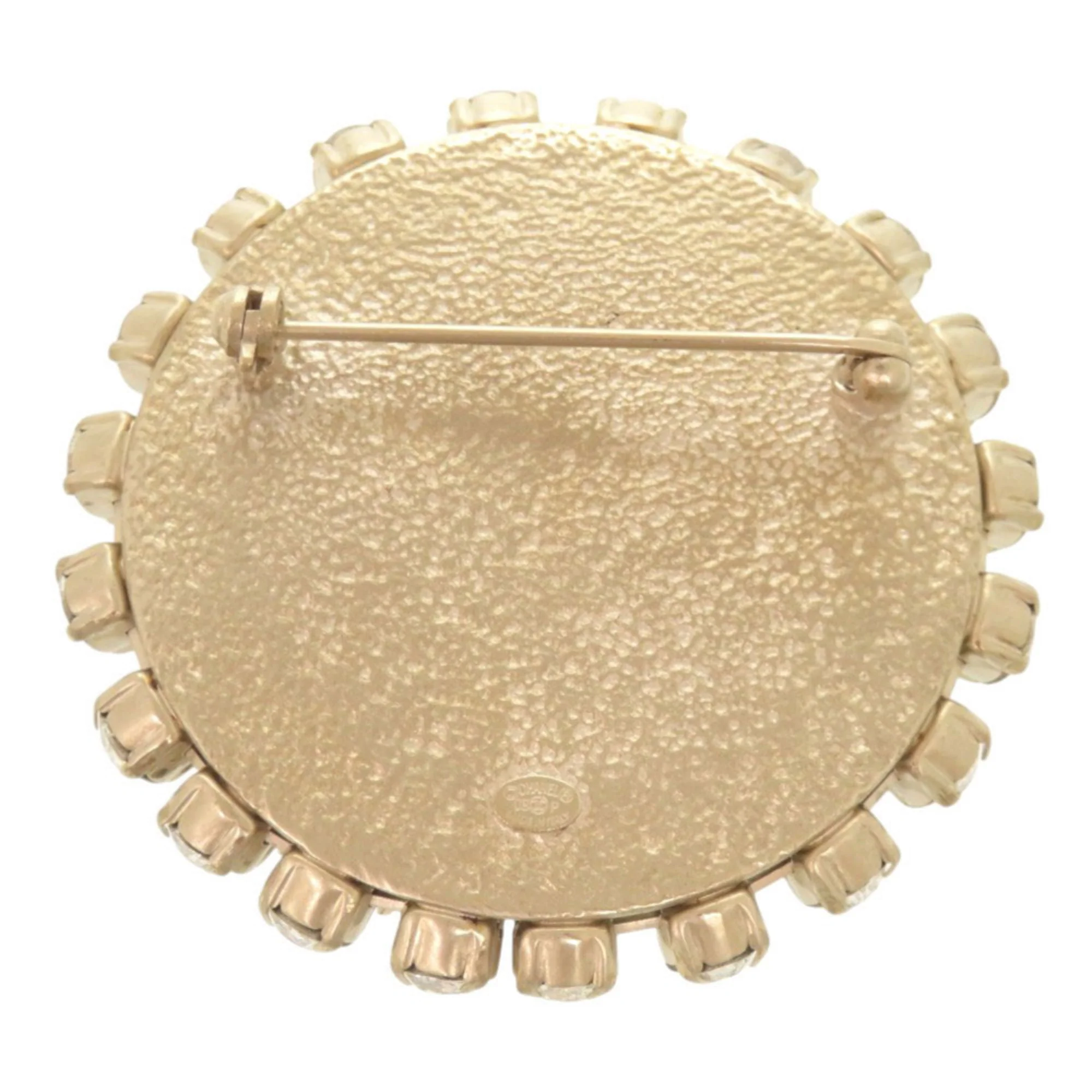 Cross Motif Brooch Metal and Rhinestone Black - Image 3