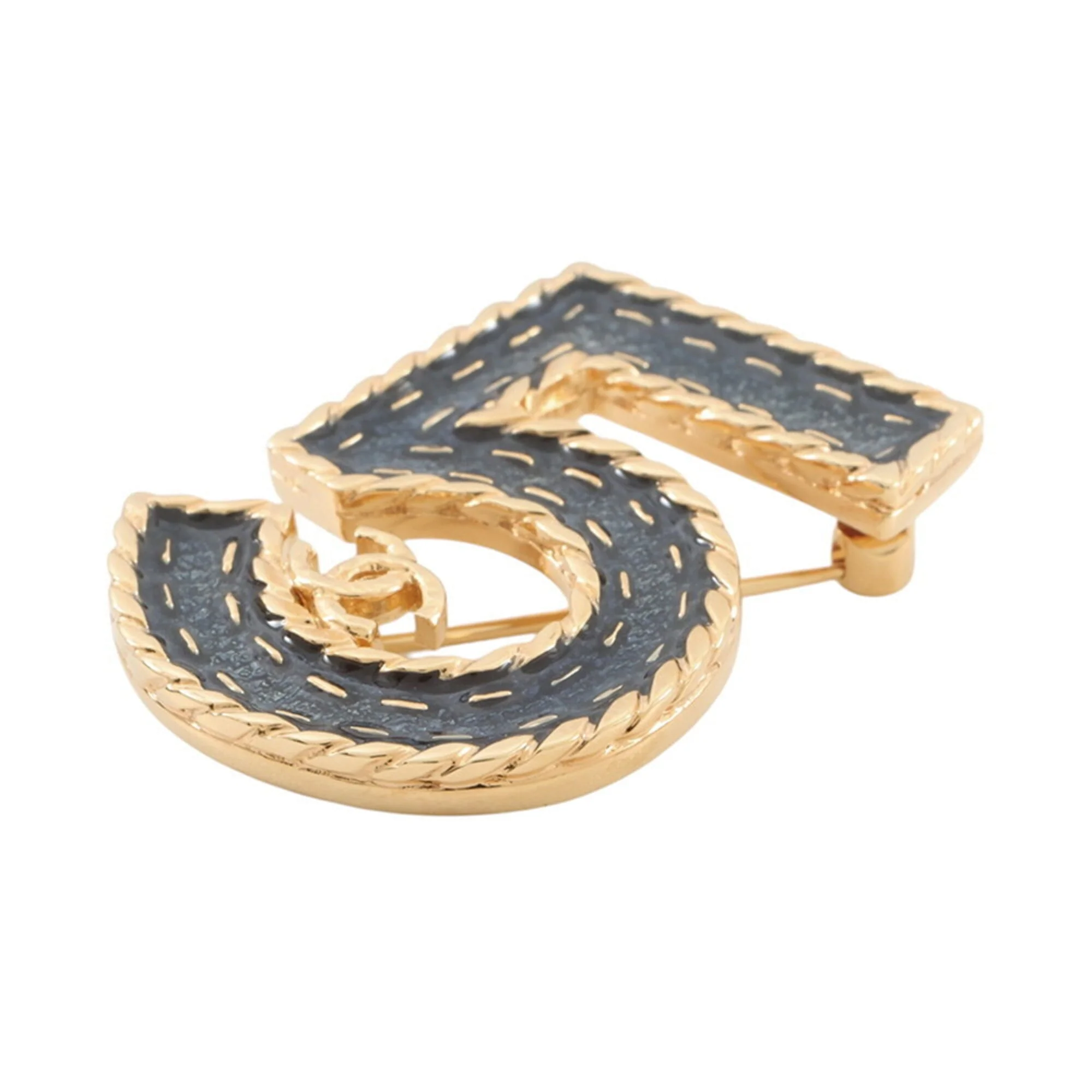 No. 5 Brooch Gold - Image 2