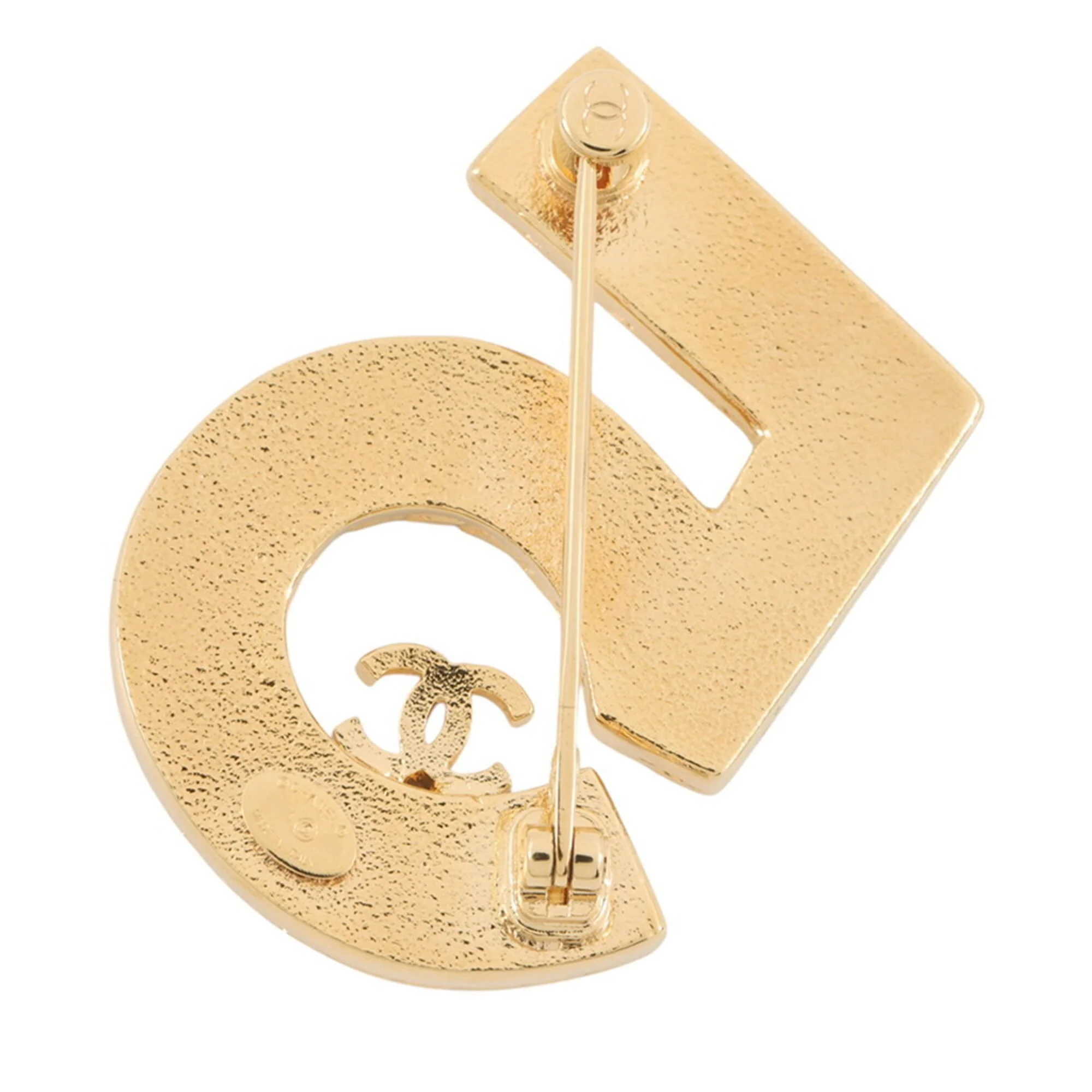 No. 5 Brooch Gold - Image 3