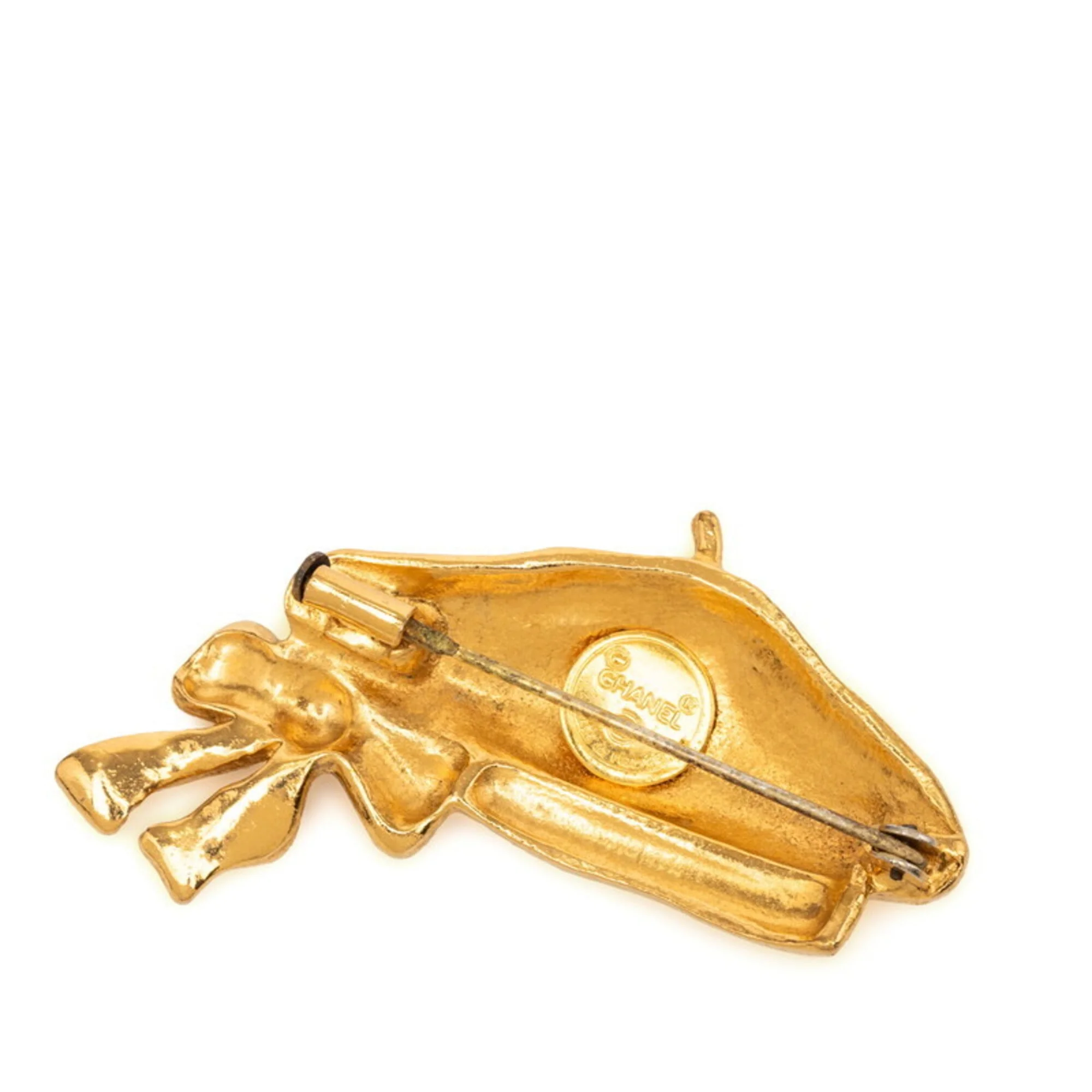 Ribbon Beret Motif Brooch Metal - Image 2