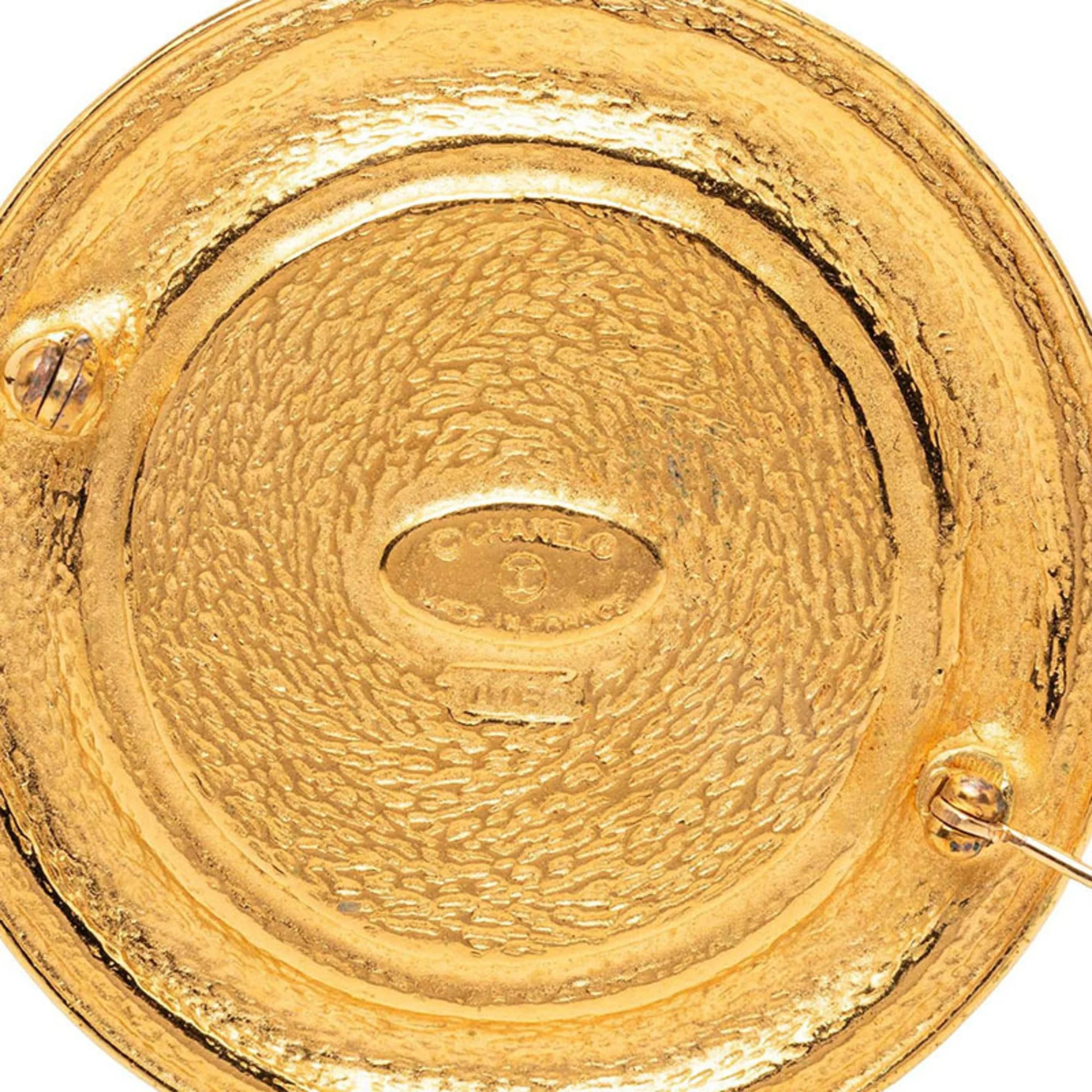 Round Brooch Gold - Image 3